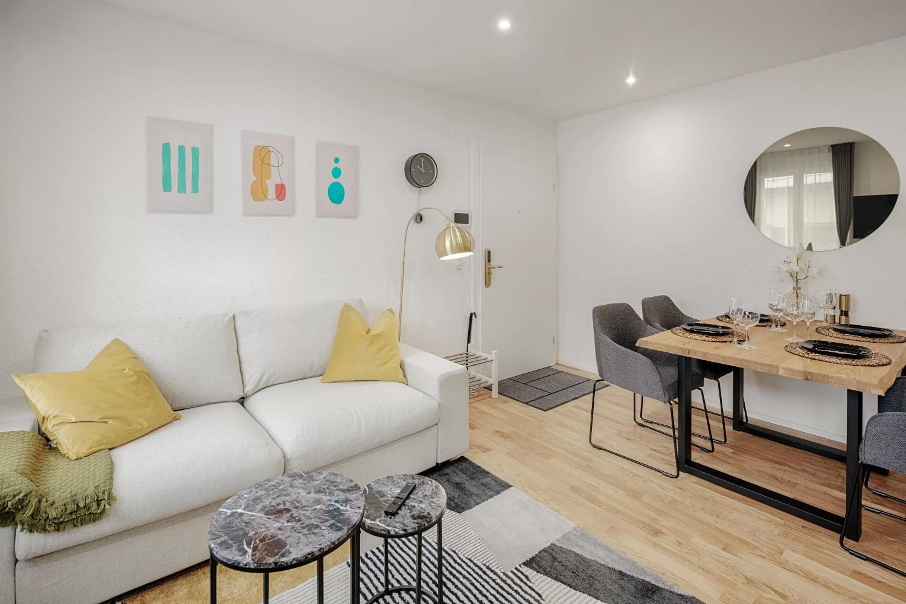 Living room in VISIMO Apartments St Georgen-Strasse St Gallen - Design City Nature