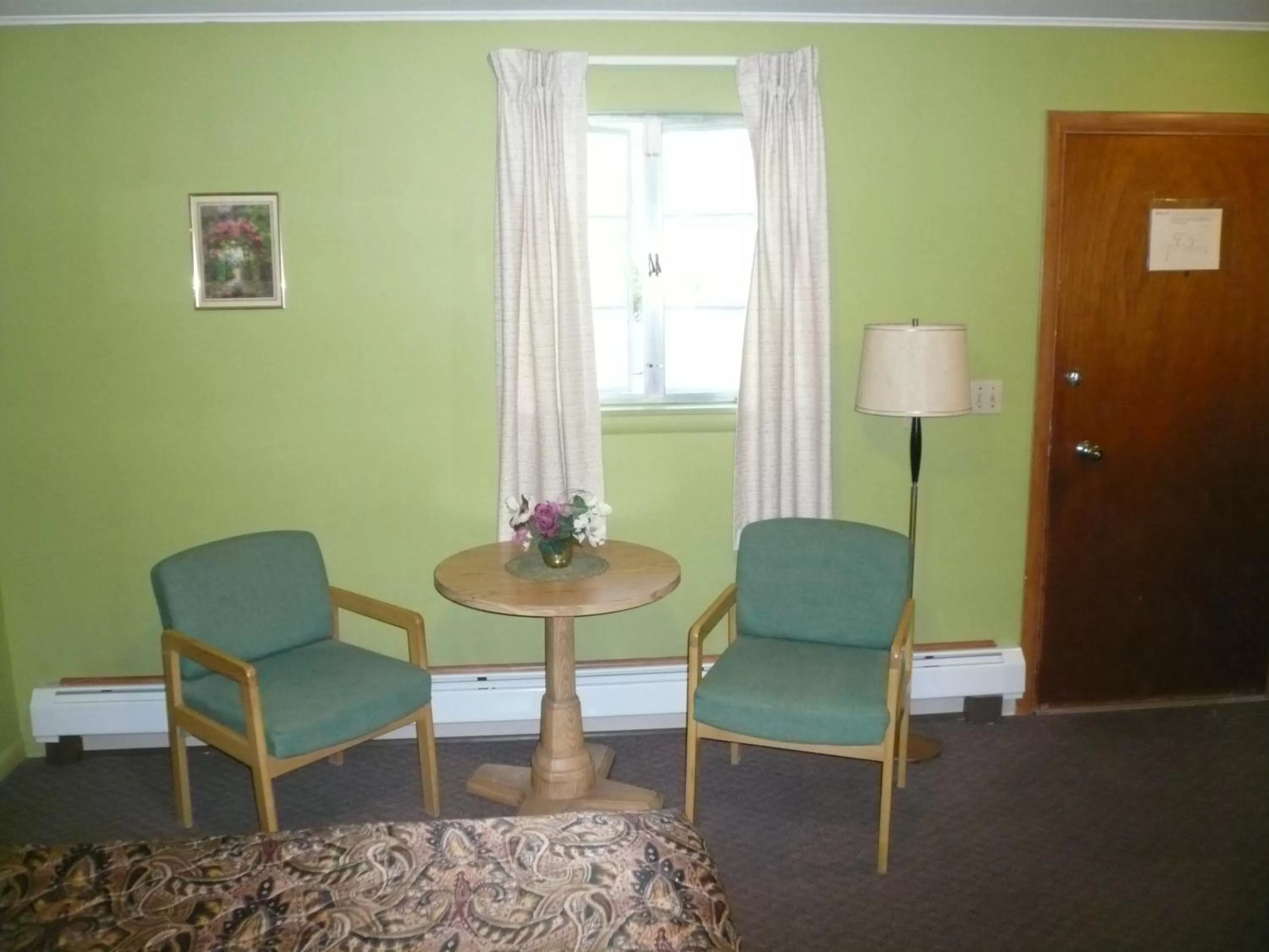 Seating area in The Village Motel