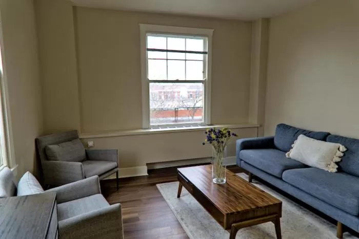 Seating area in Hotel Leo