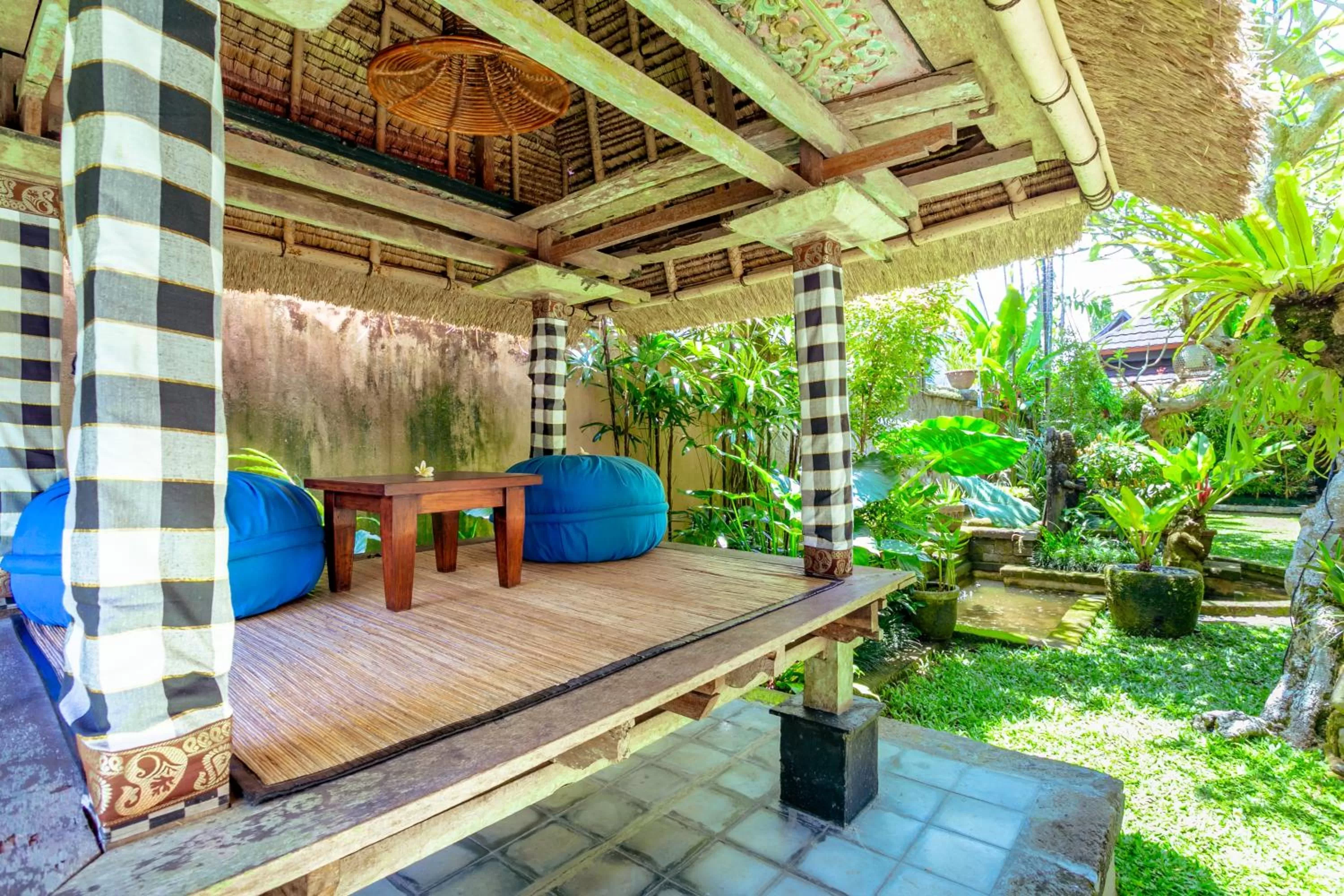 Seating area in Lumbung Sari Ubud Hotel - CHSE Certified