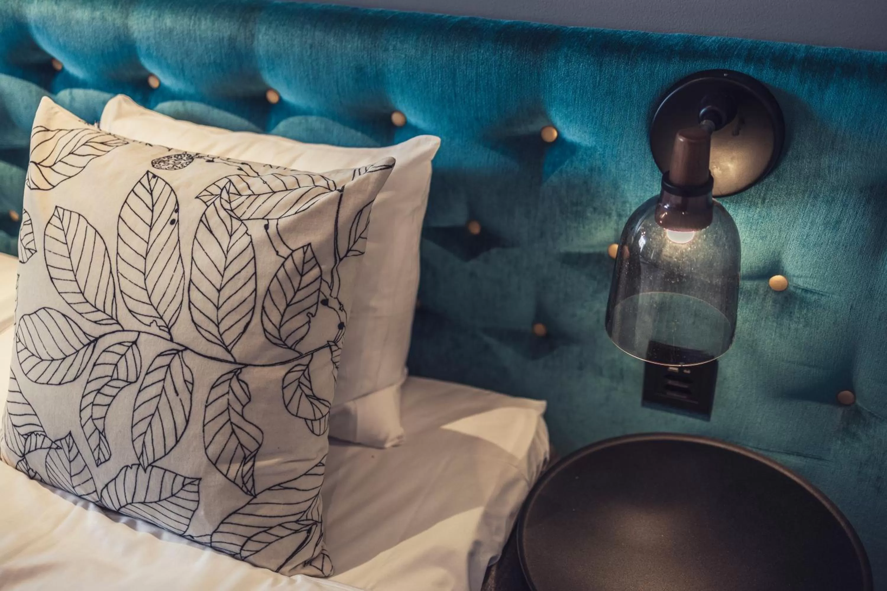 Bed in Hotel Poseidon