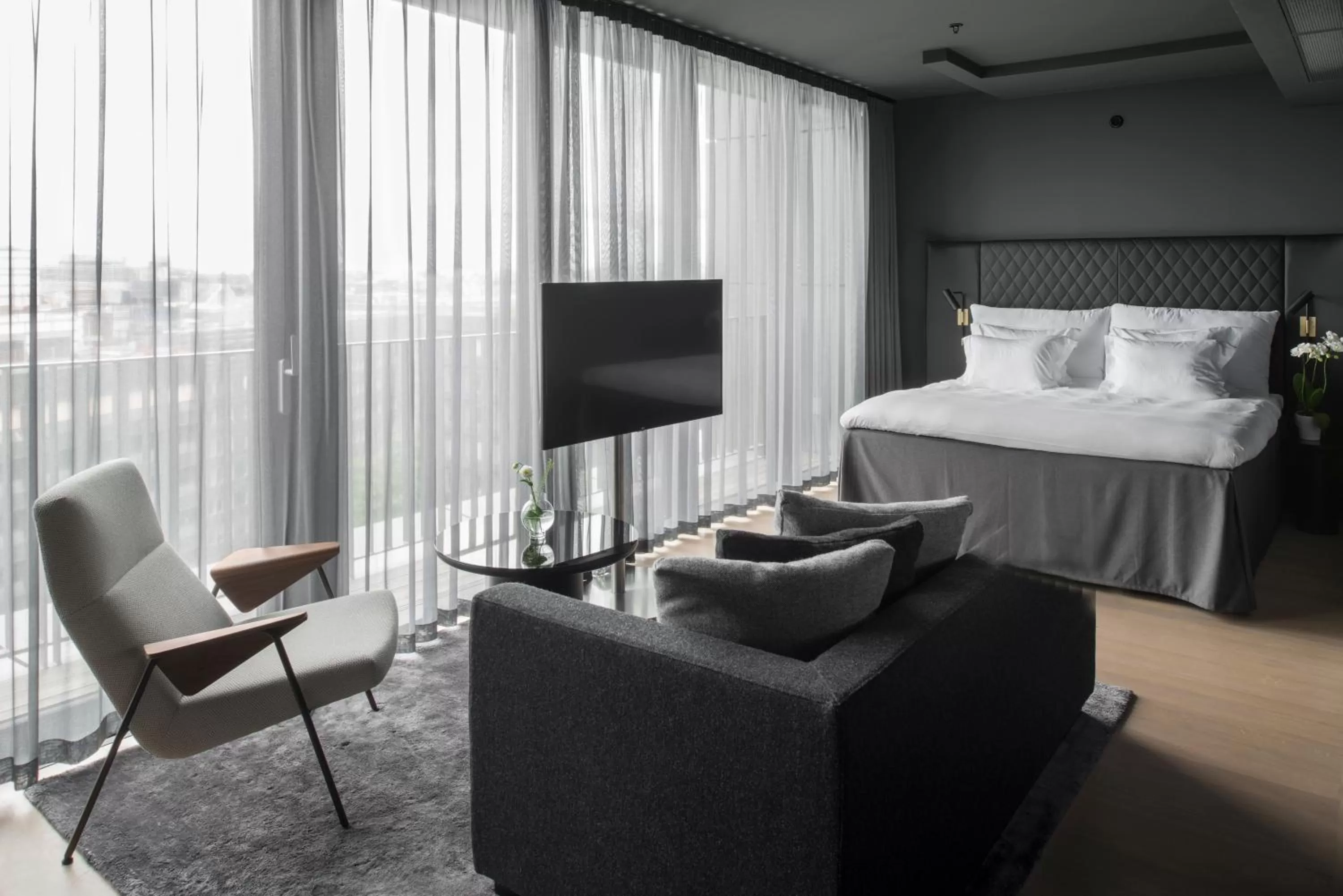 Photo of the whole room, Bed in At Six