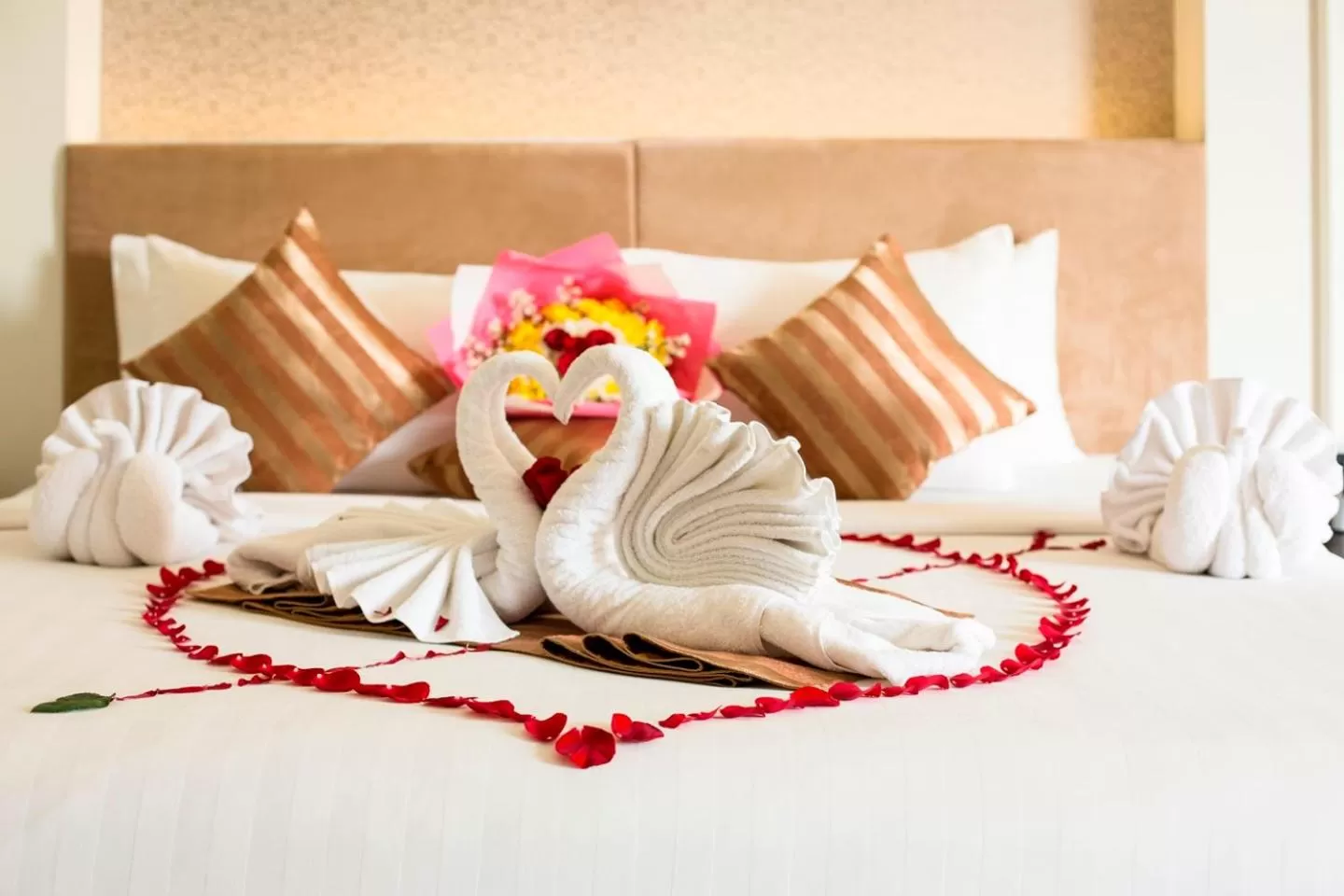 Decorative detail, Bed in Swiss-Belhotel Lampung