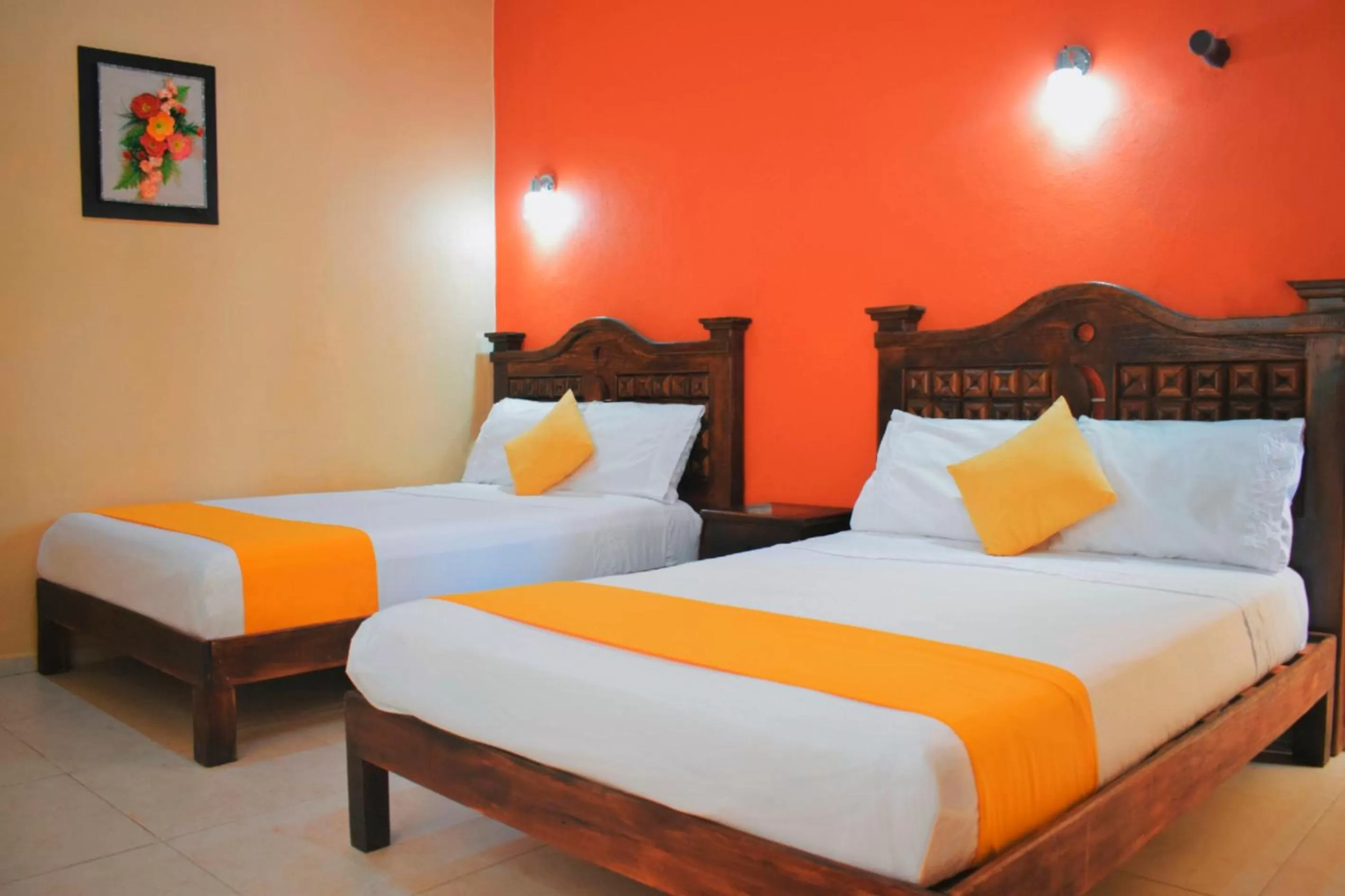 Bed in Hotel Casa Rico