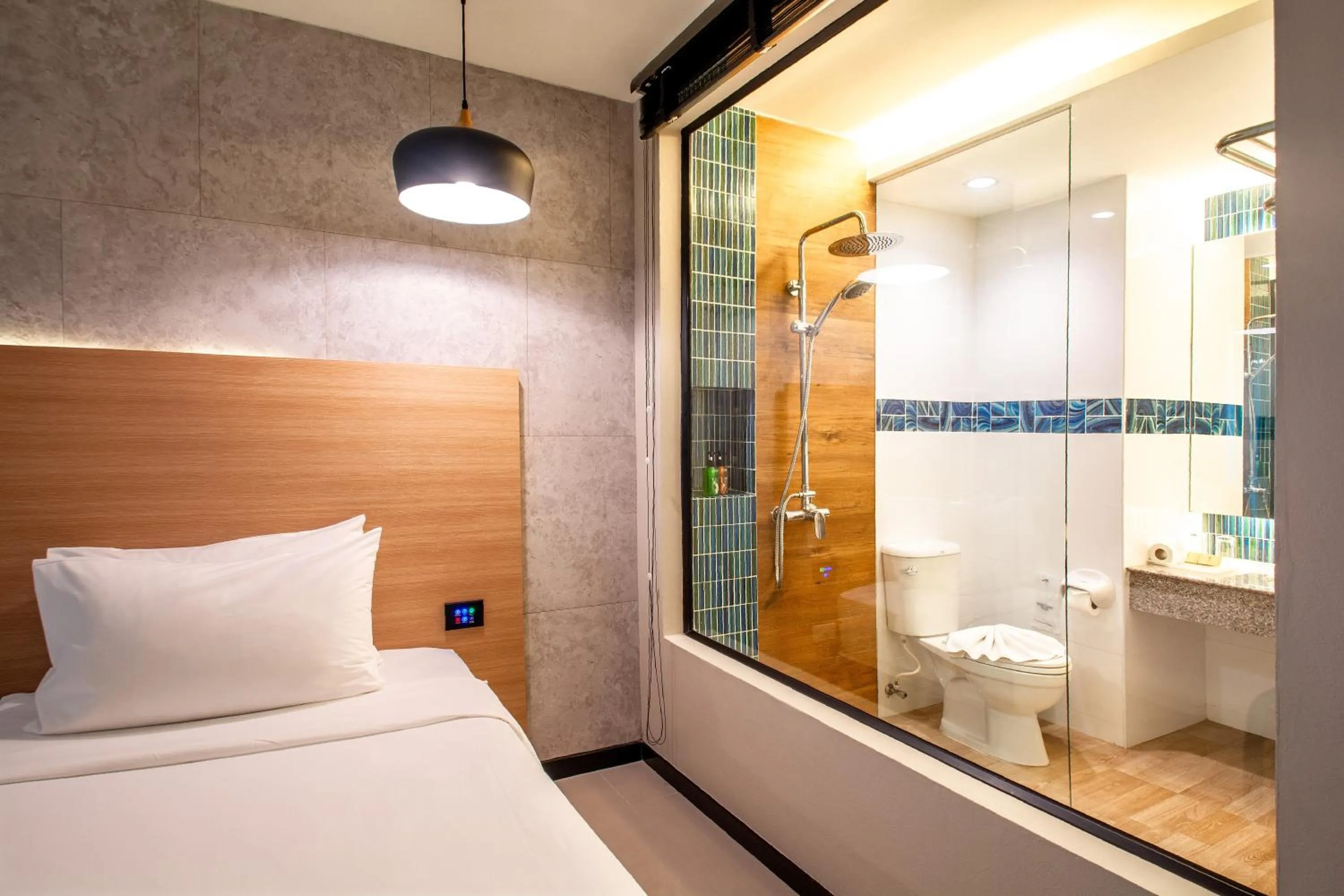 Bathroom, Bed in Peach Hill Resort - SHA Extra Plus