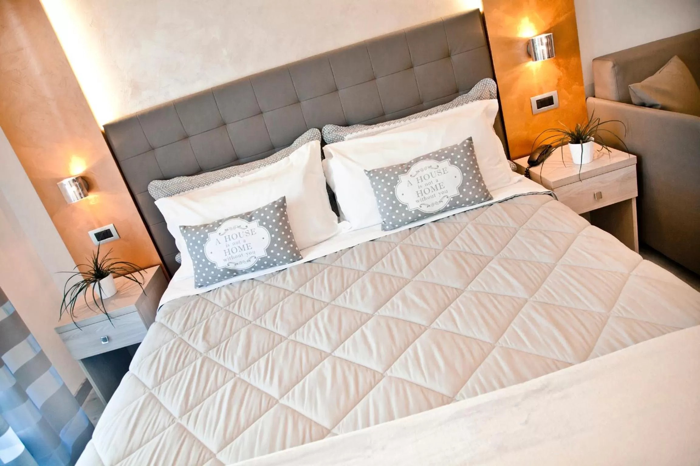 Bed in Hotel Gabbiano