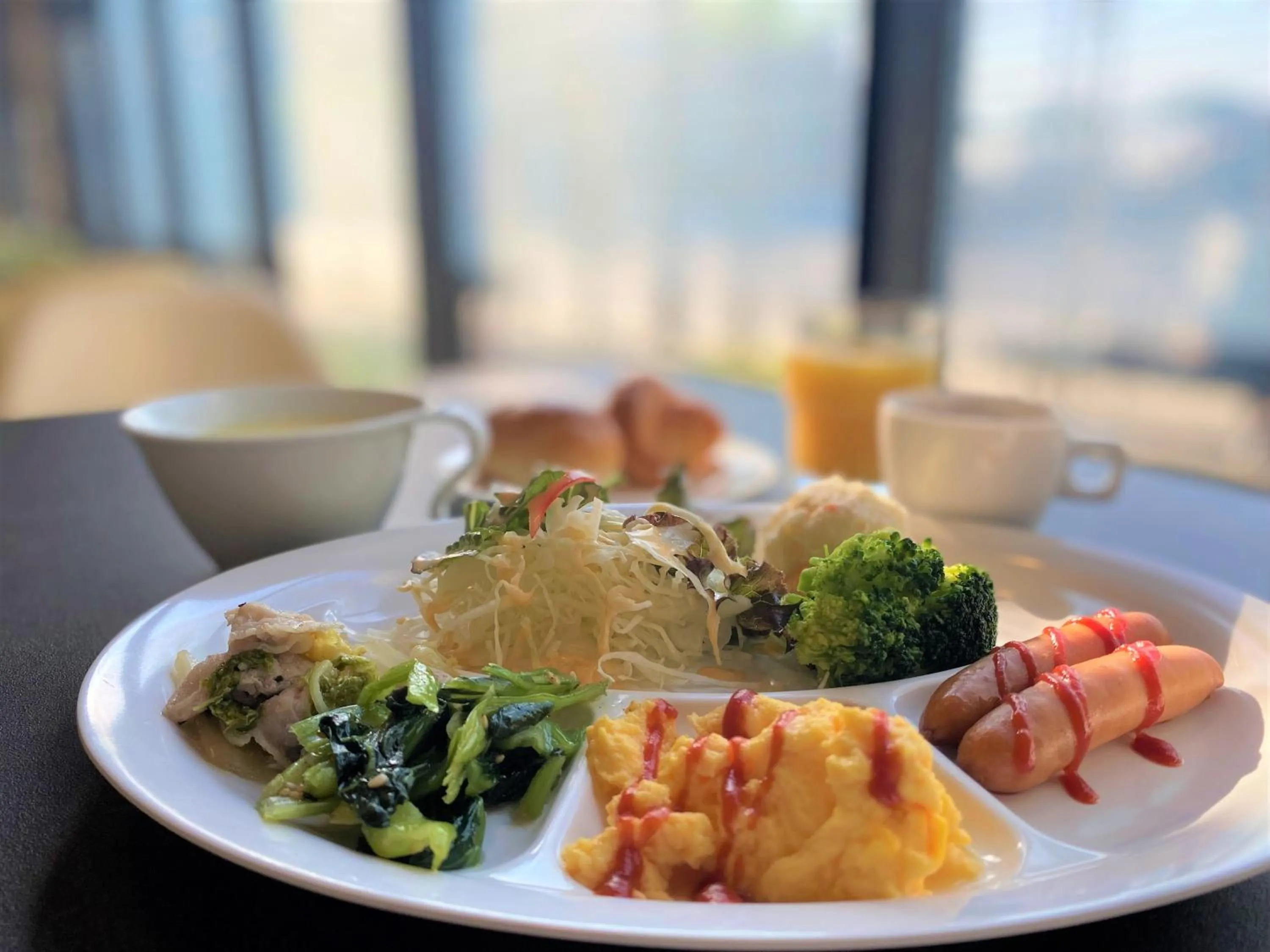 Buffet breakfast in Green Rich Hotel Kyoto Station South (Artificial hot spring Futamata Yunohana)