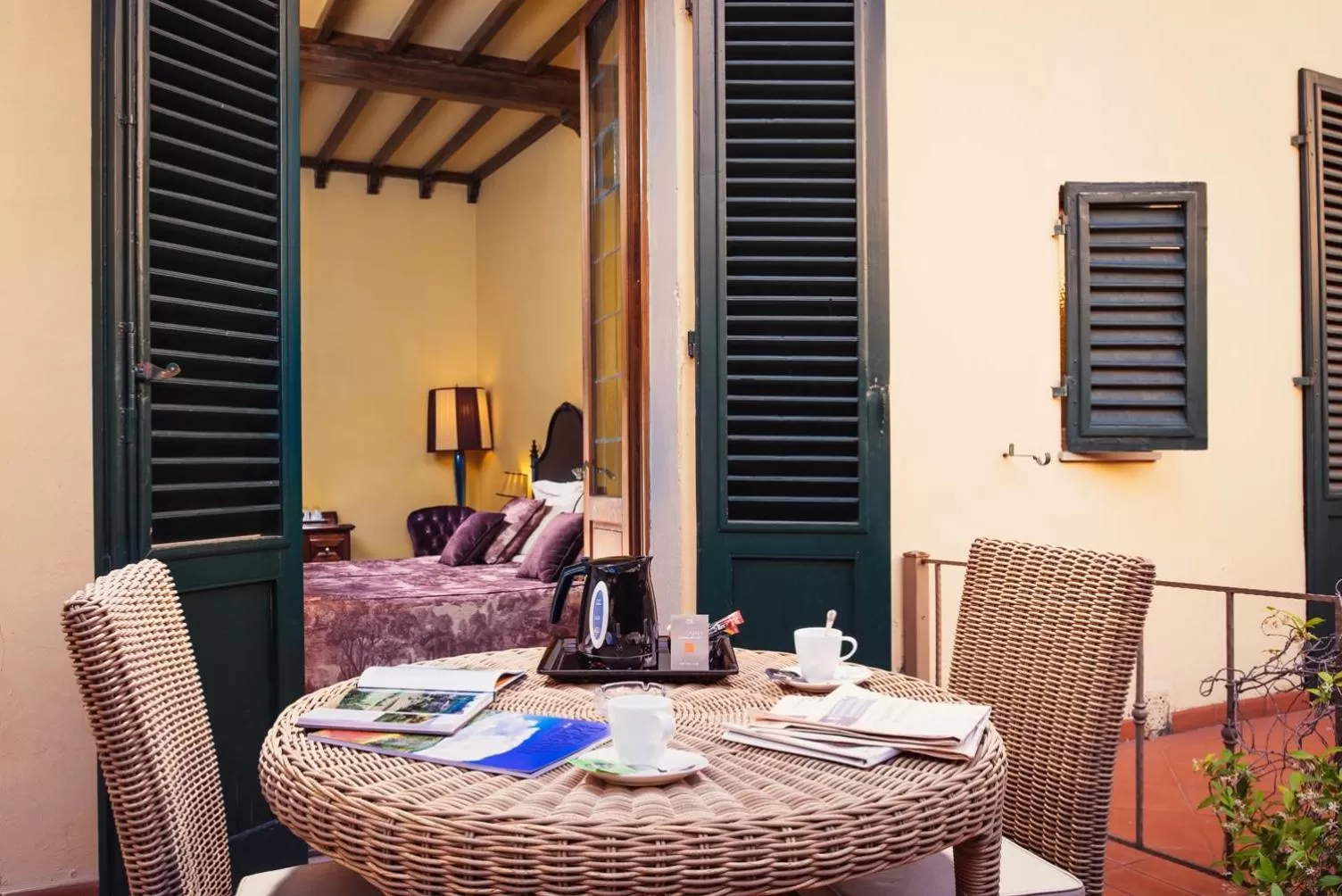 Patio in Grand Hotel Baglioni