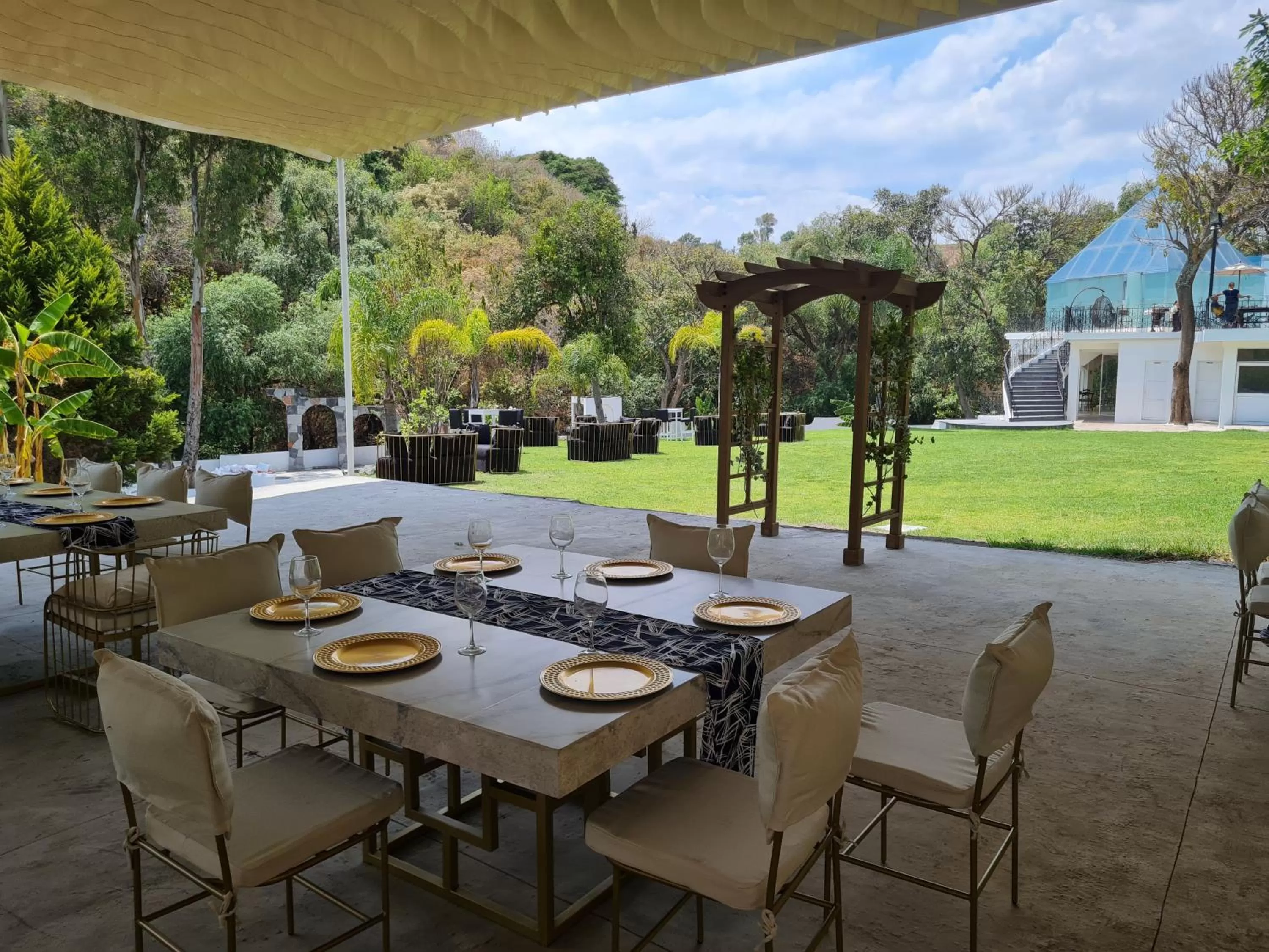 Patio, Restaurant/Places to Eat in Hotel Rio Atlixco