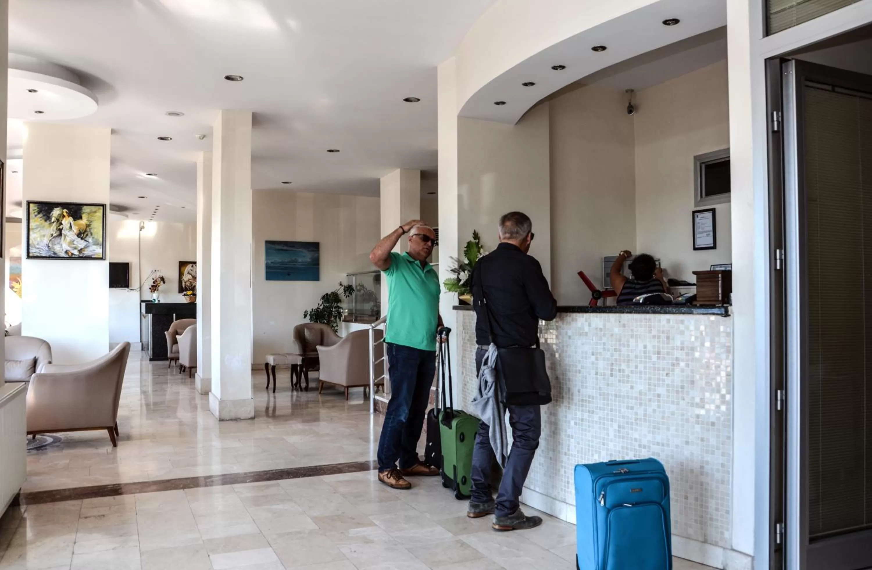 Lobby or reception in Perla Hotel