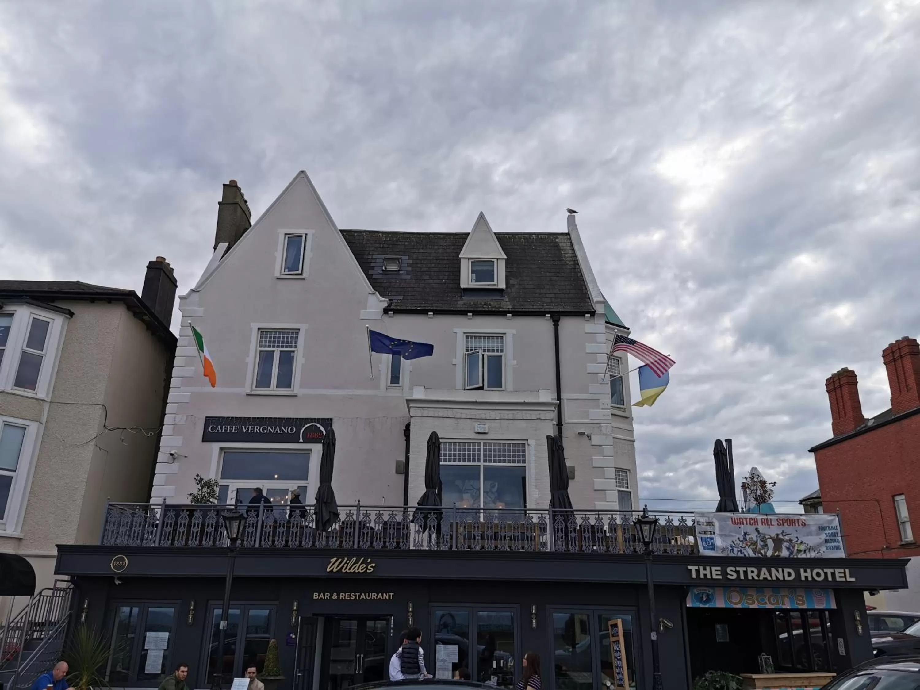 Property building in The Strand Hotel, the former residence of Oscar Wilde