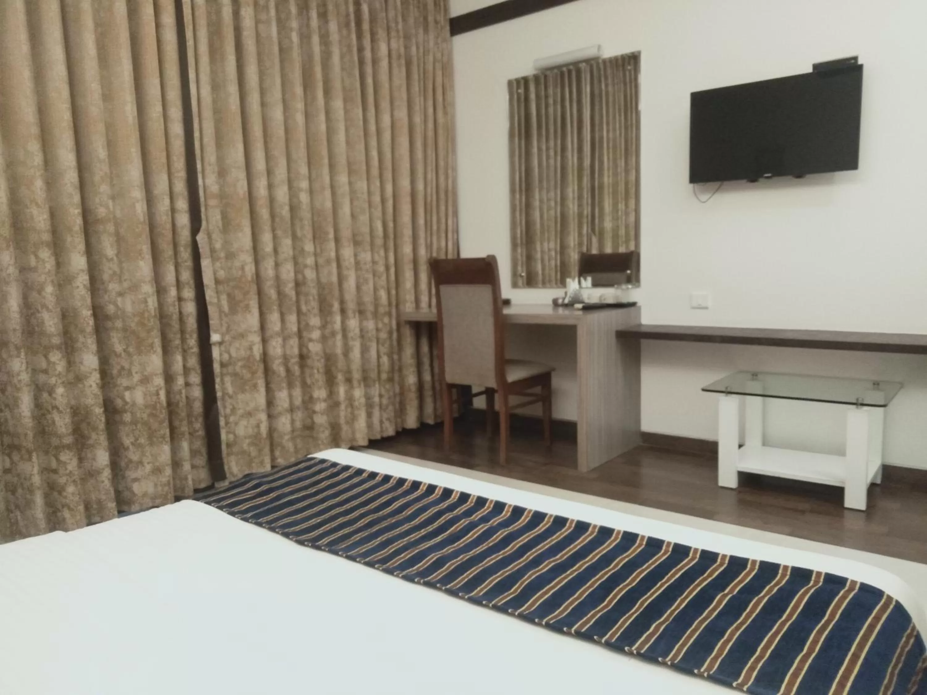 Bed in Hotel Udayanraje Palace