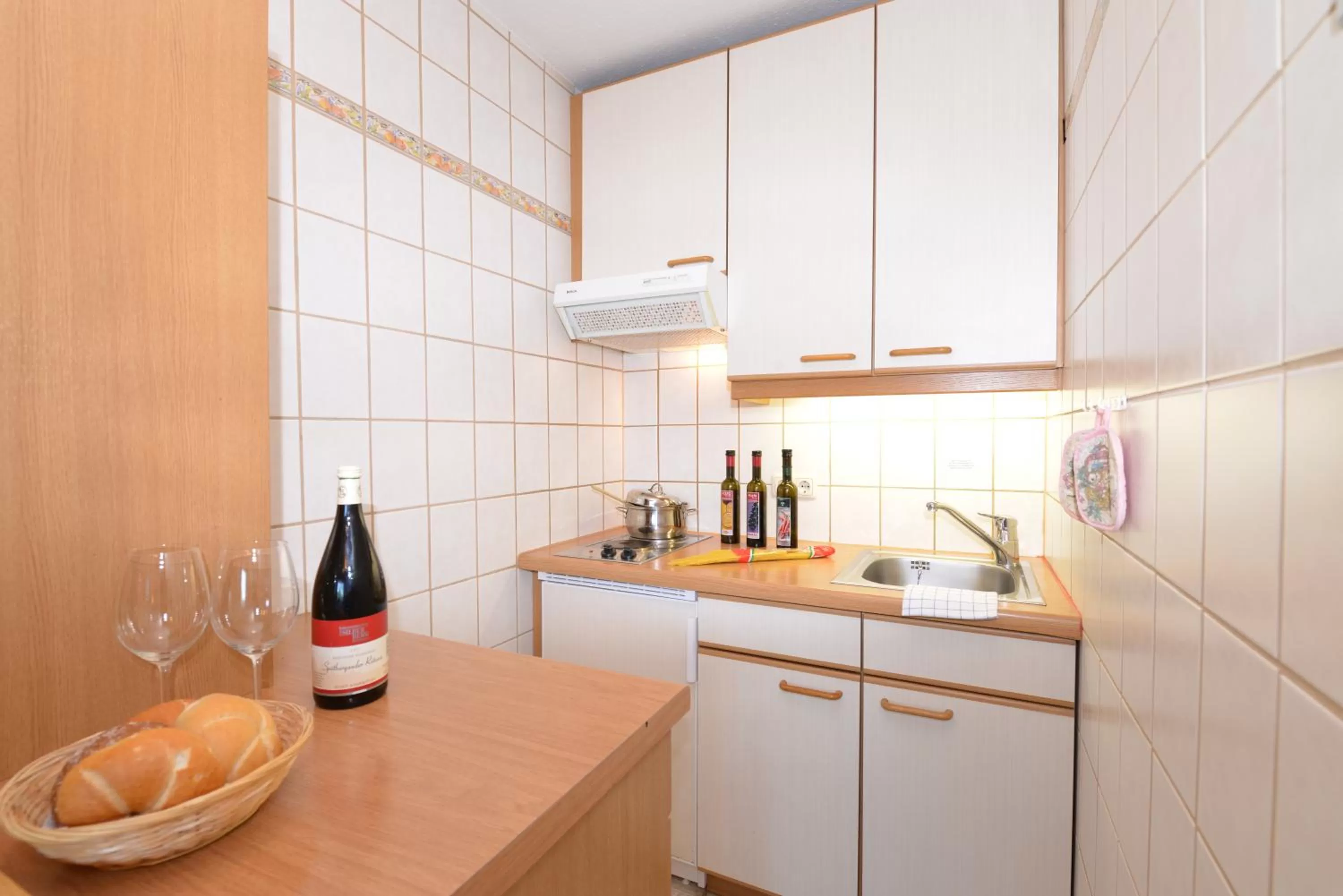 Kitchen or kitchenette in Familienhotel Kleinwalsertal