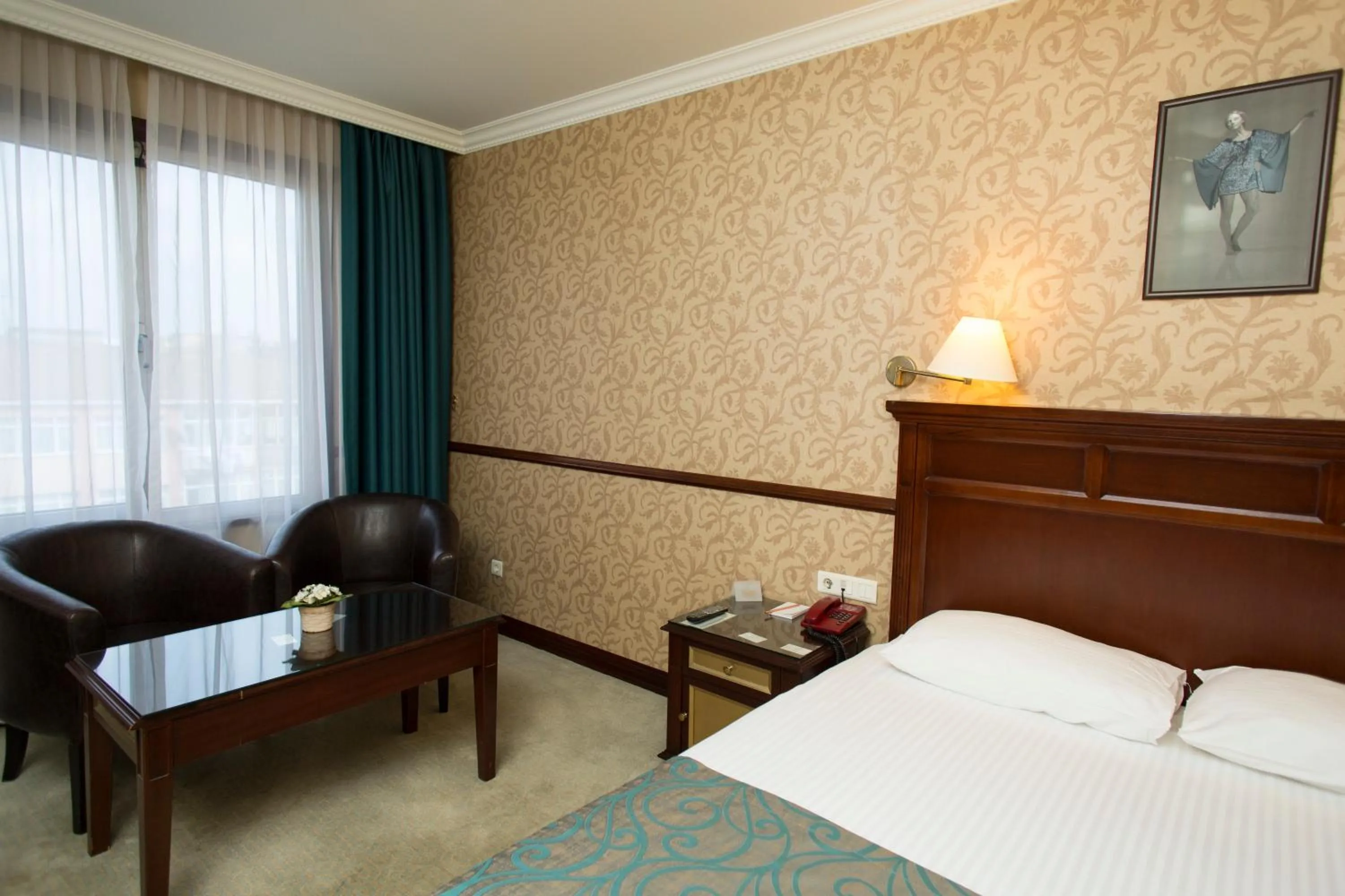 Decorative detail, Bed in Topkapi Inter Istanbul Hotel