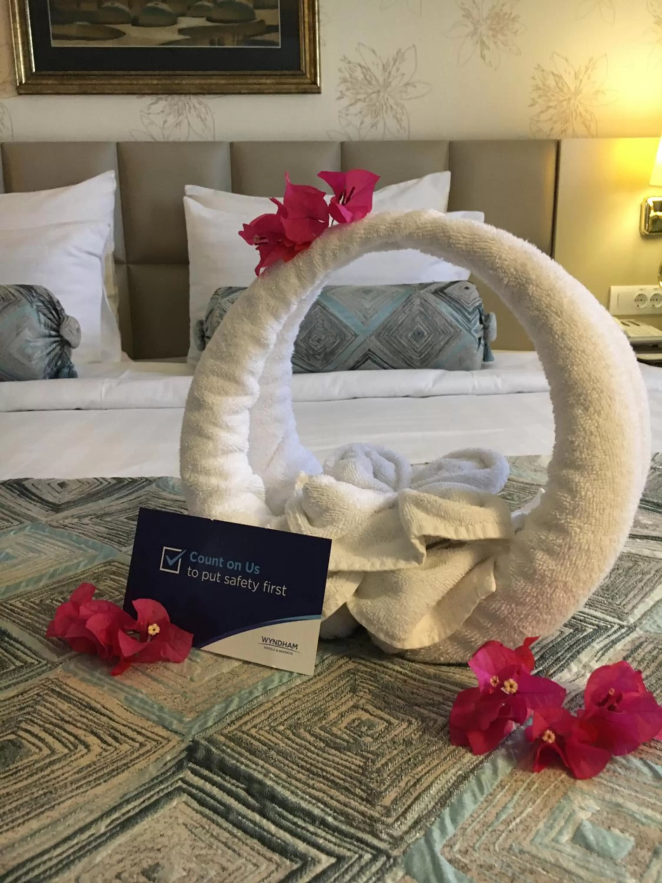 Decorative detail, Bed in Wyndham Tashkent