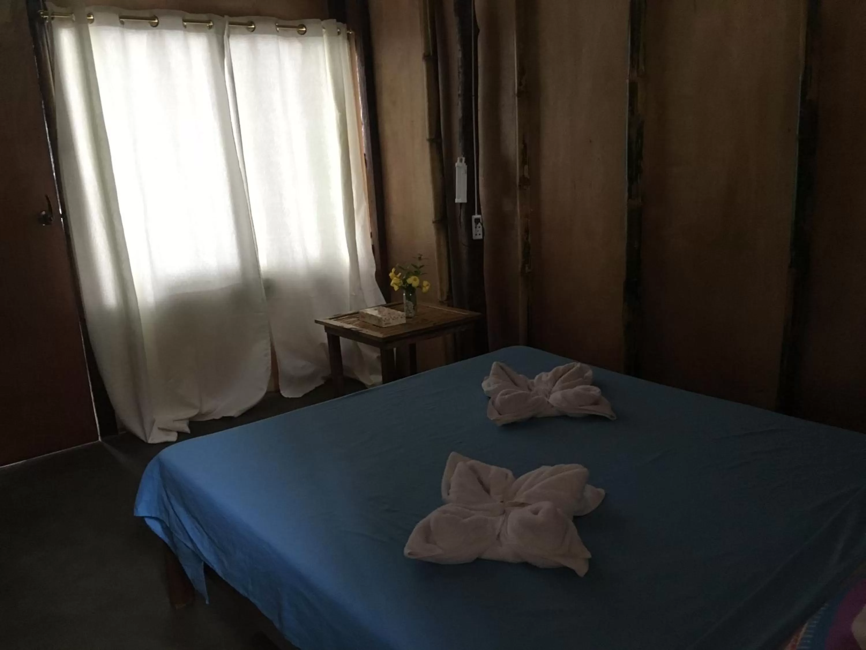 Bed in Prince John beachfront cottages and Restaurant