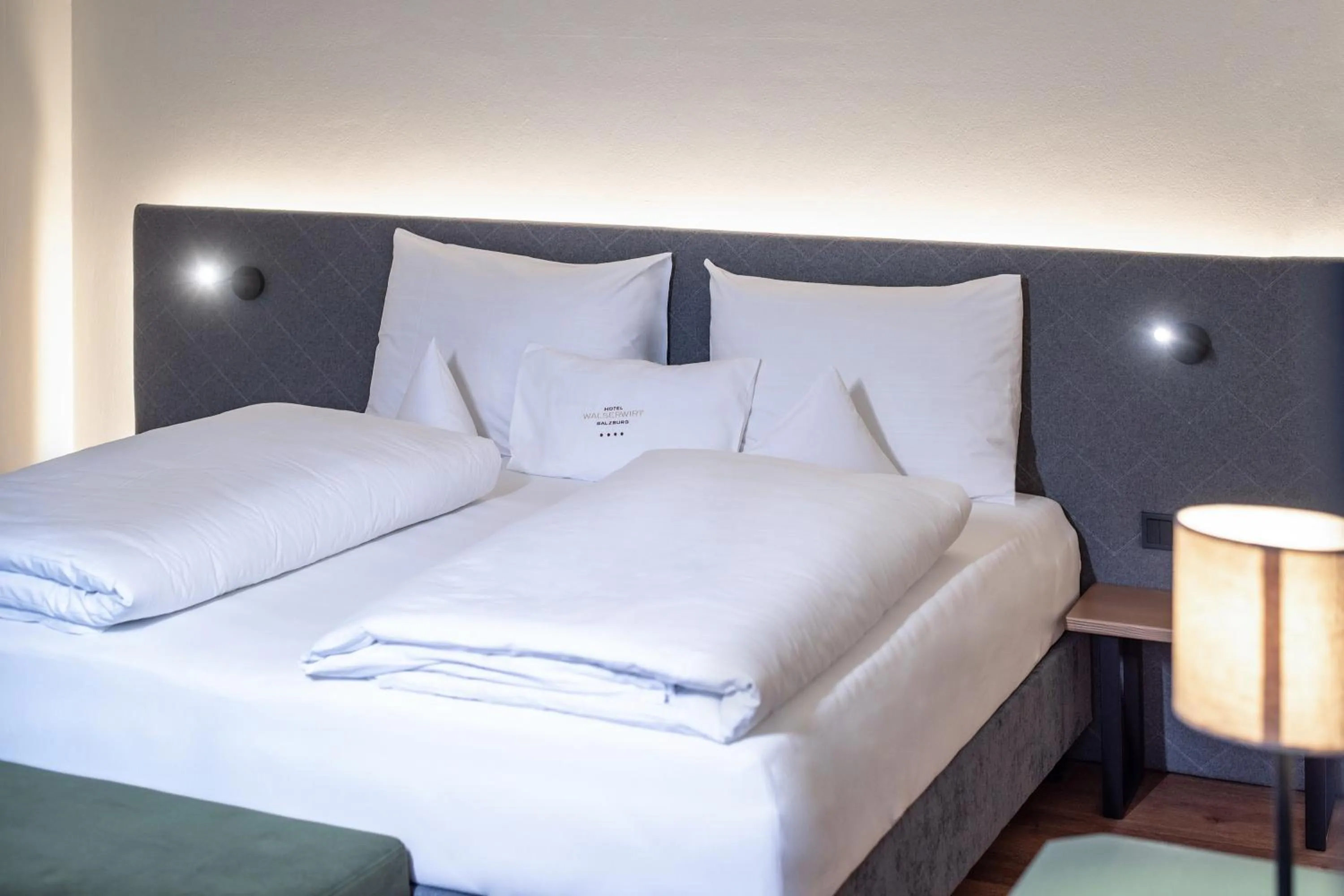 Bed in Hotel Walserwirt