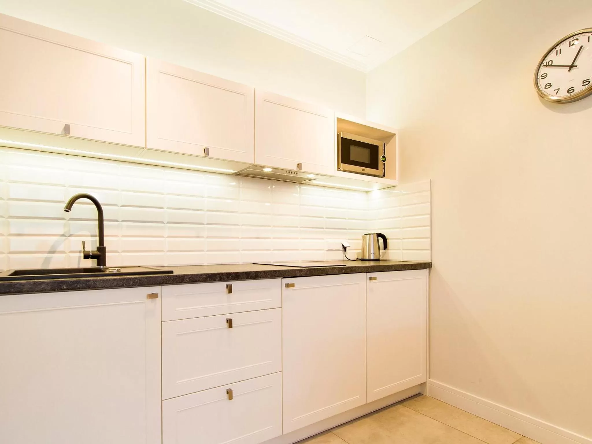 Kitchen or kitchenette in Riverside Aparthotel Cracow