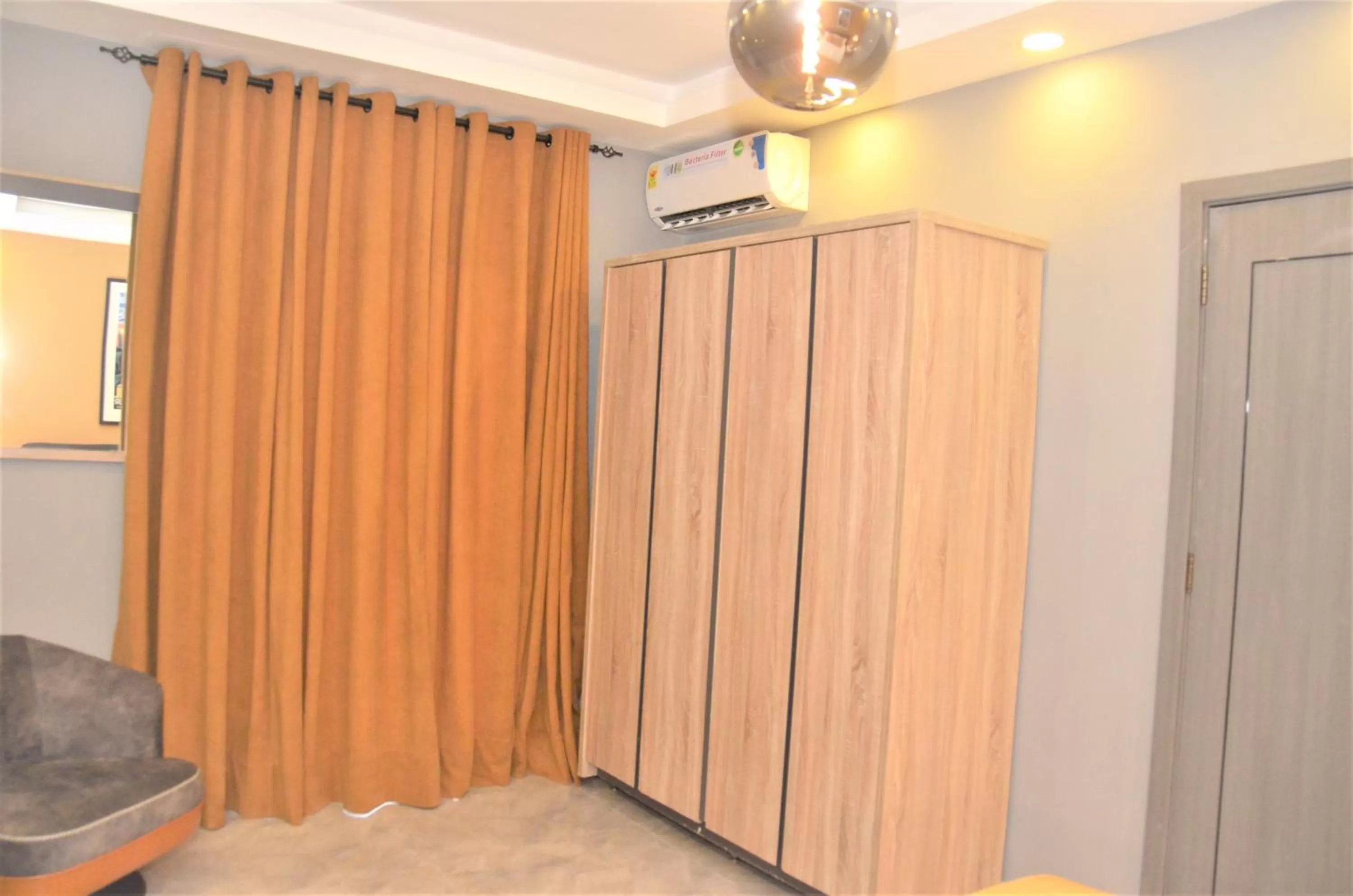 Bedroom, TV/Entertainment Center in Montecito Apartments