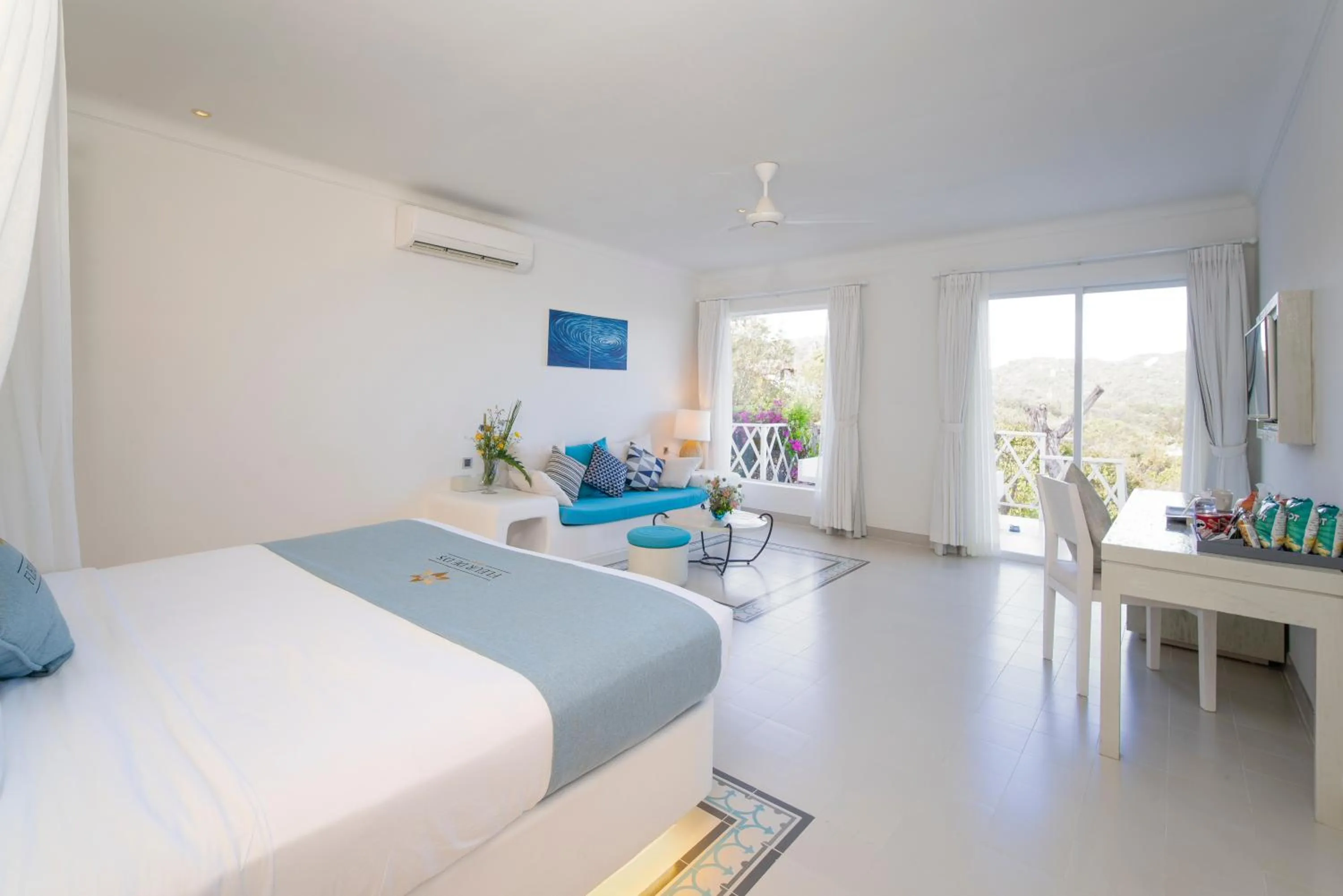 View (from property/room), Bed in Fleur de Lys Resort & Spa Long Hai