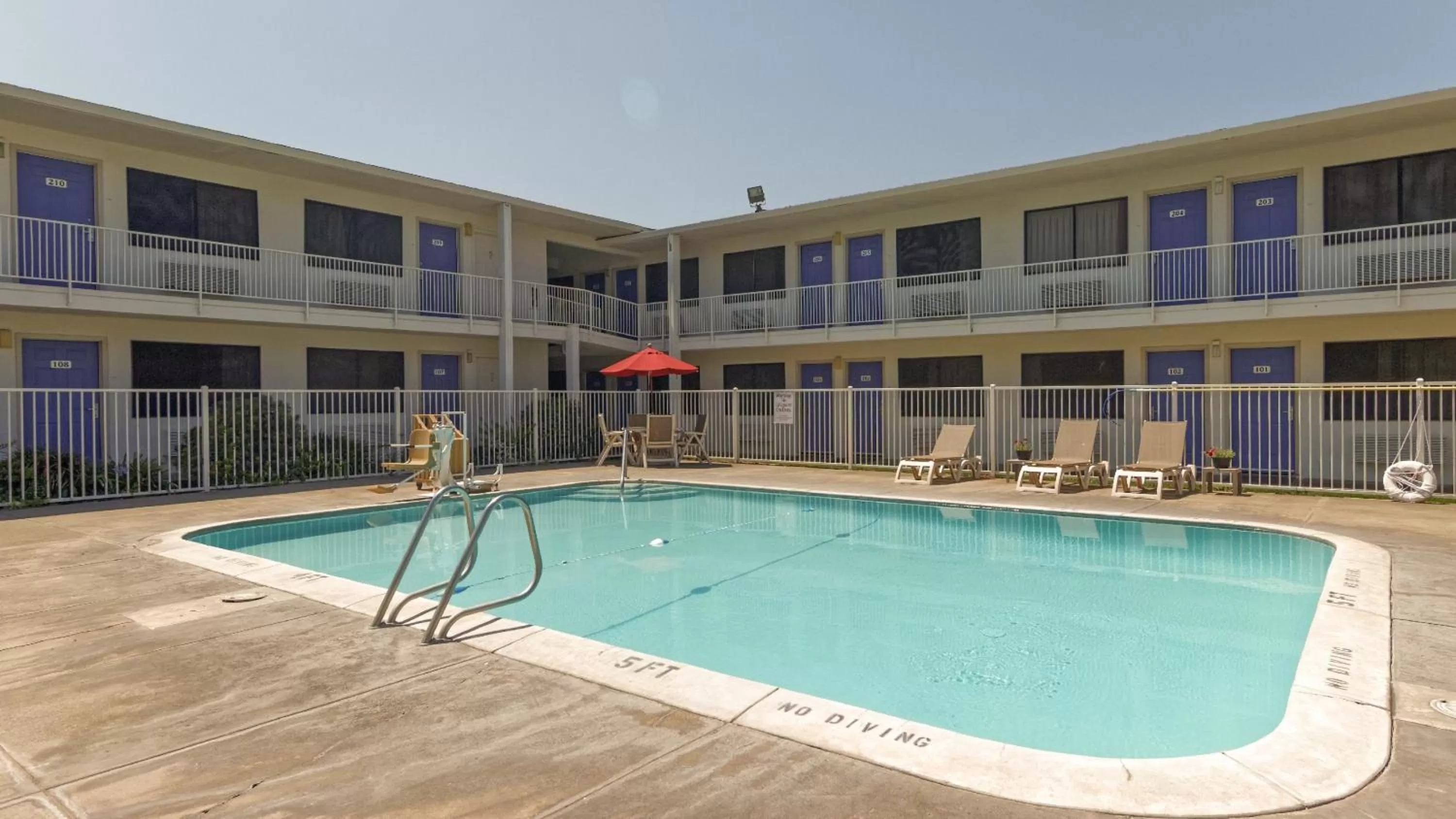 Swimming pool in Motel 6-Chico, CA