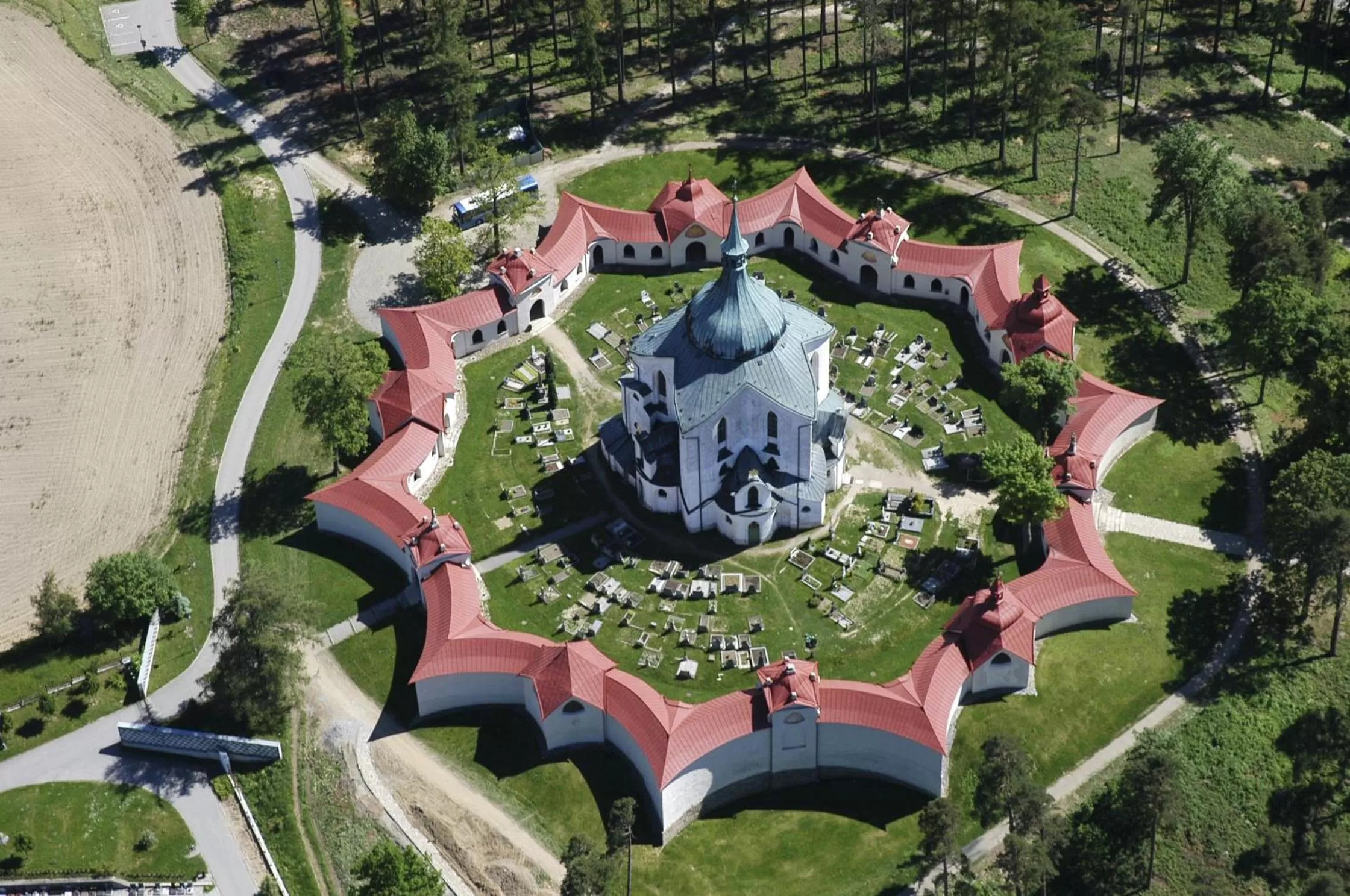 Nearby landmark, Bird's-eye View in Hotel a Hostinec Tálský mlýn