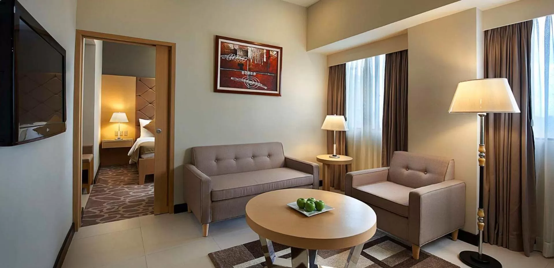 Seating area in Berjaya Makati Hotel