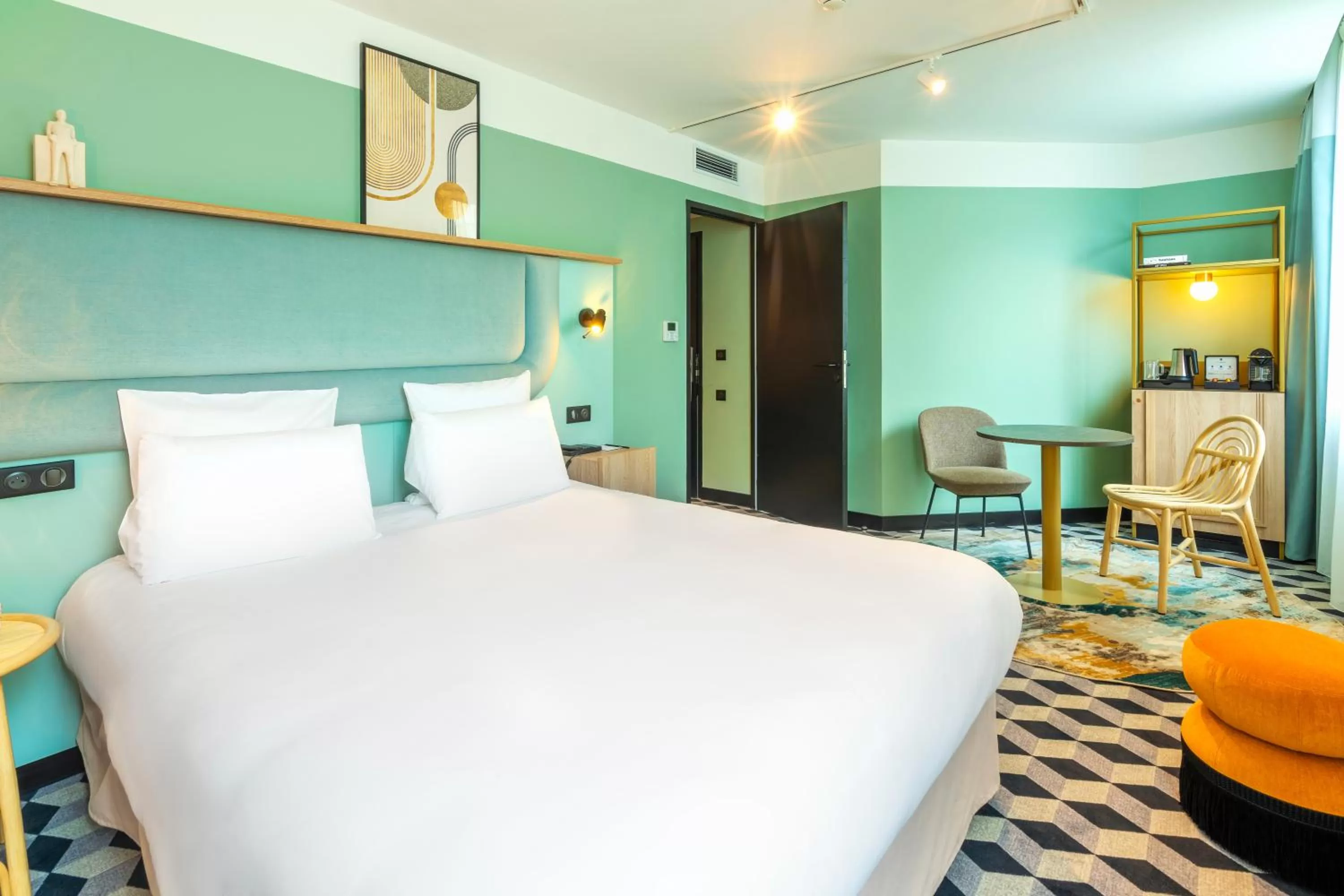 Bedroom, Bed in Le Splendid Hotel Lac D'Annecy - Handwritten Collection