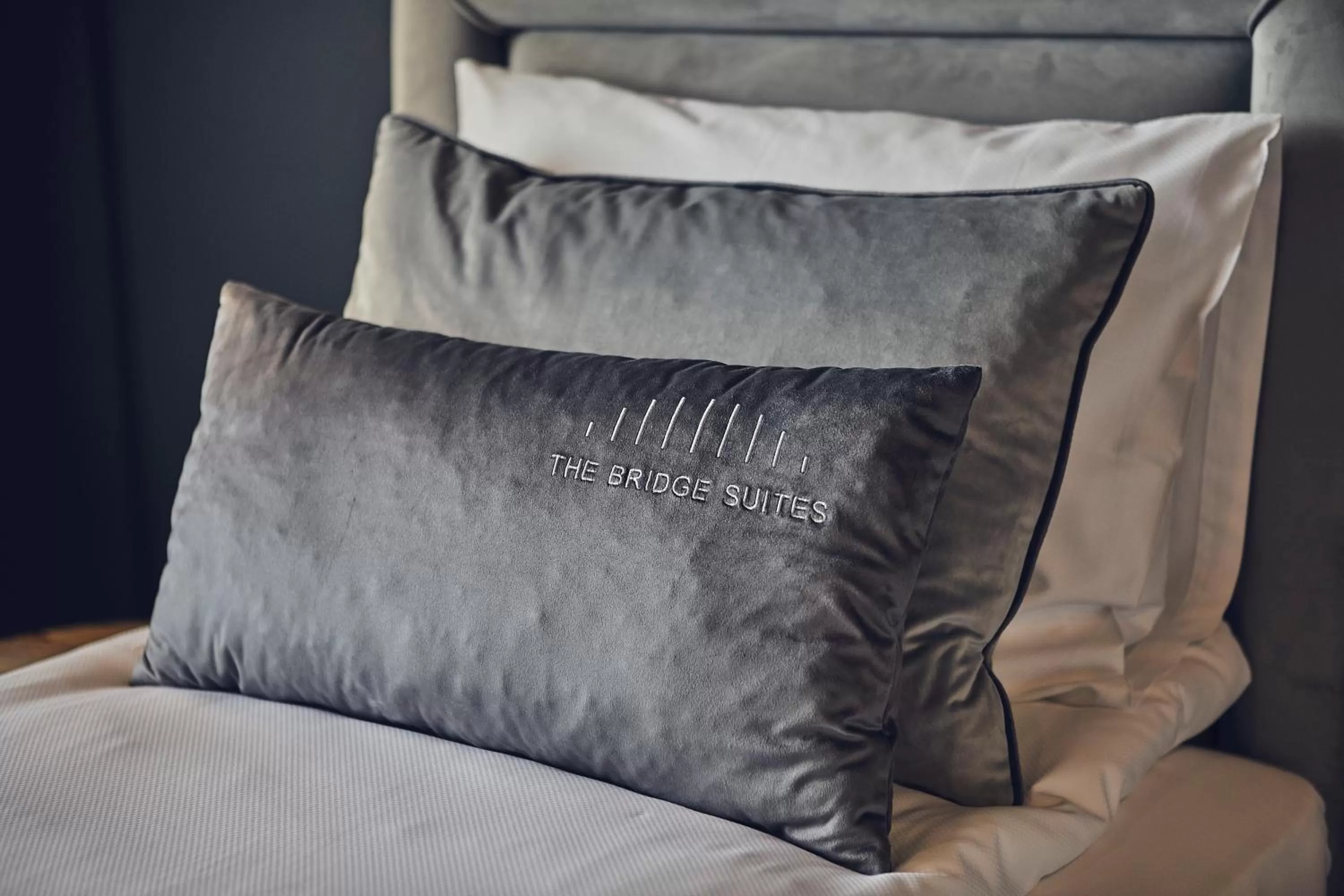 Decorative detail, Bed in The Bridge Suites Hotel