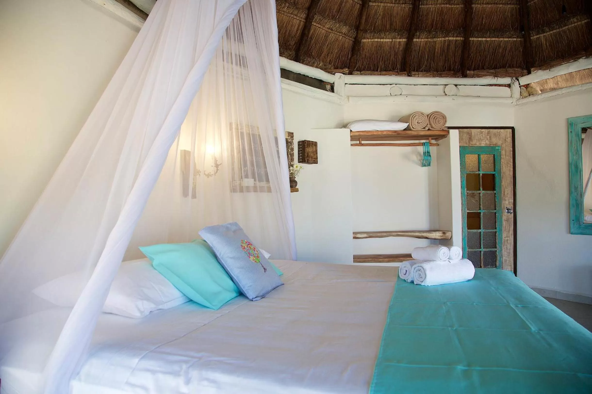 Bed in Punta Piedra Beach Posada