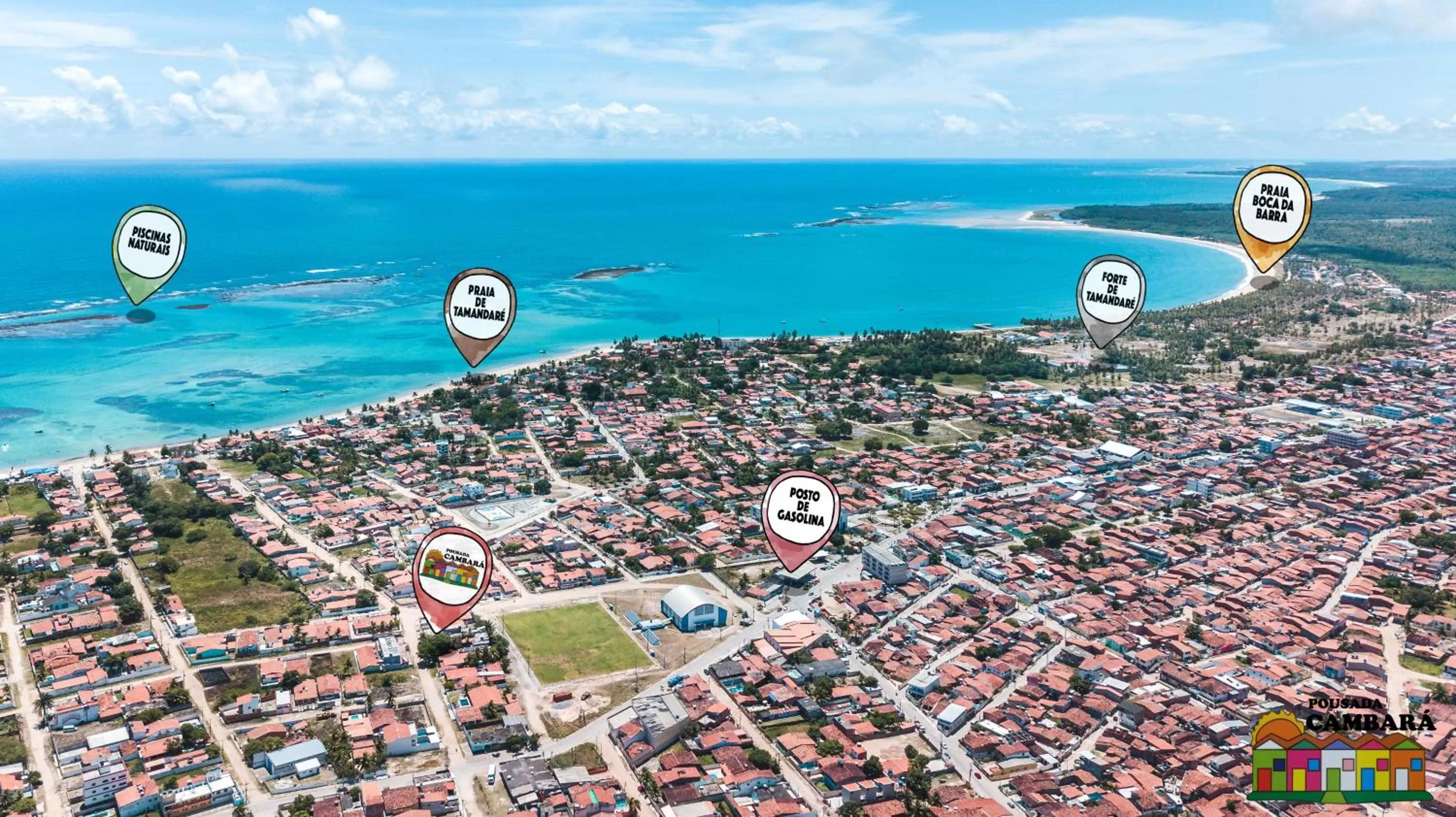 Nearby landmark, Bird's-eye View in Pousada Cambará