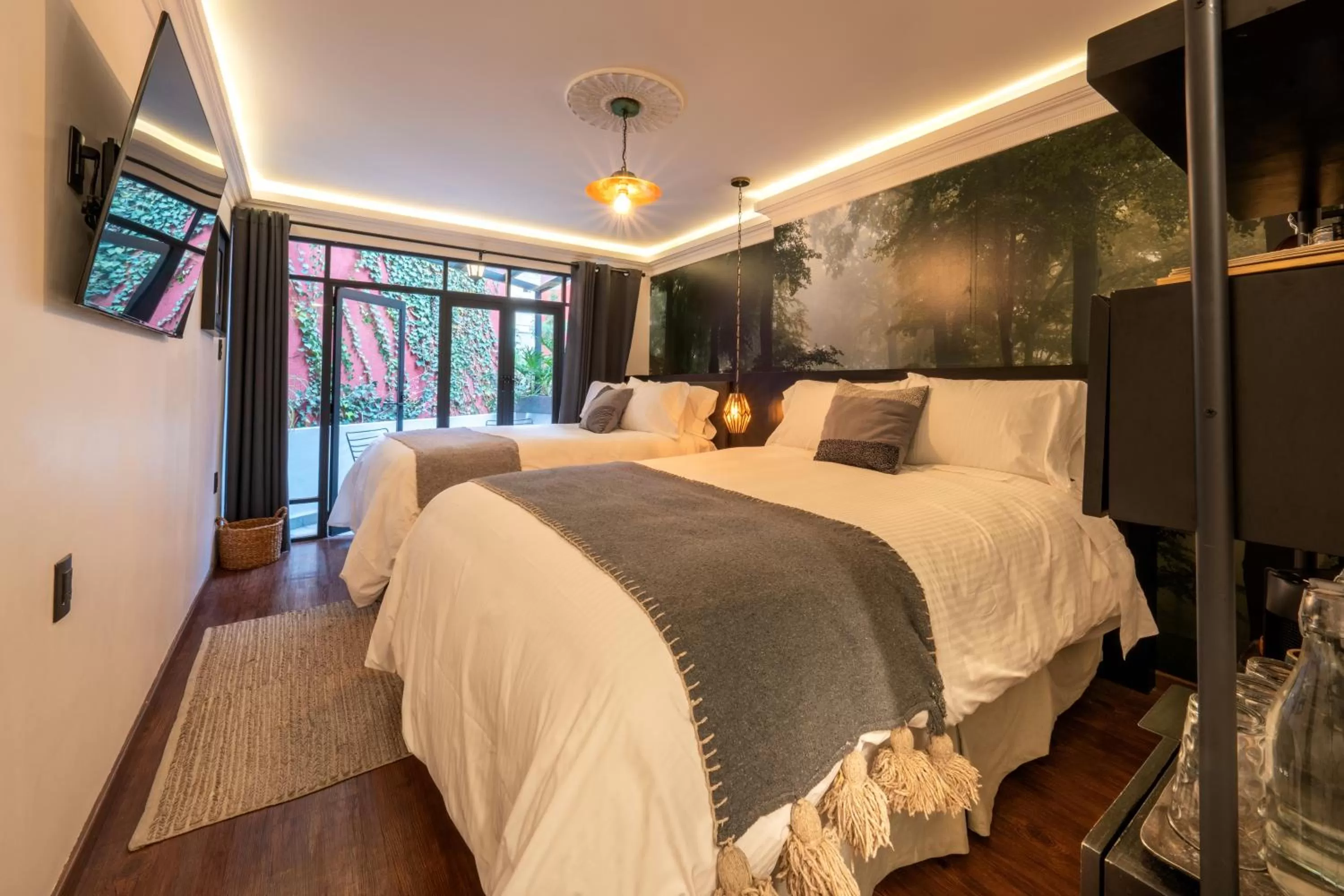 Bed in Orchid House Mexico City