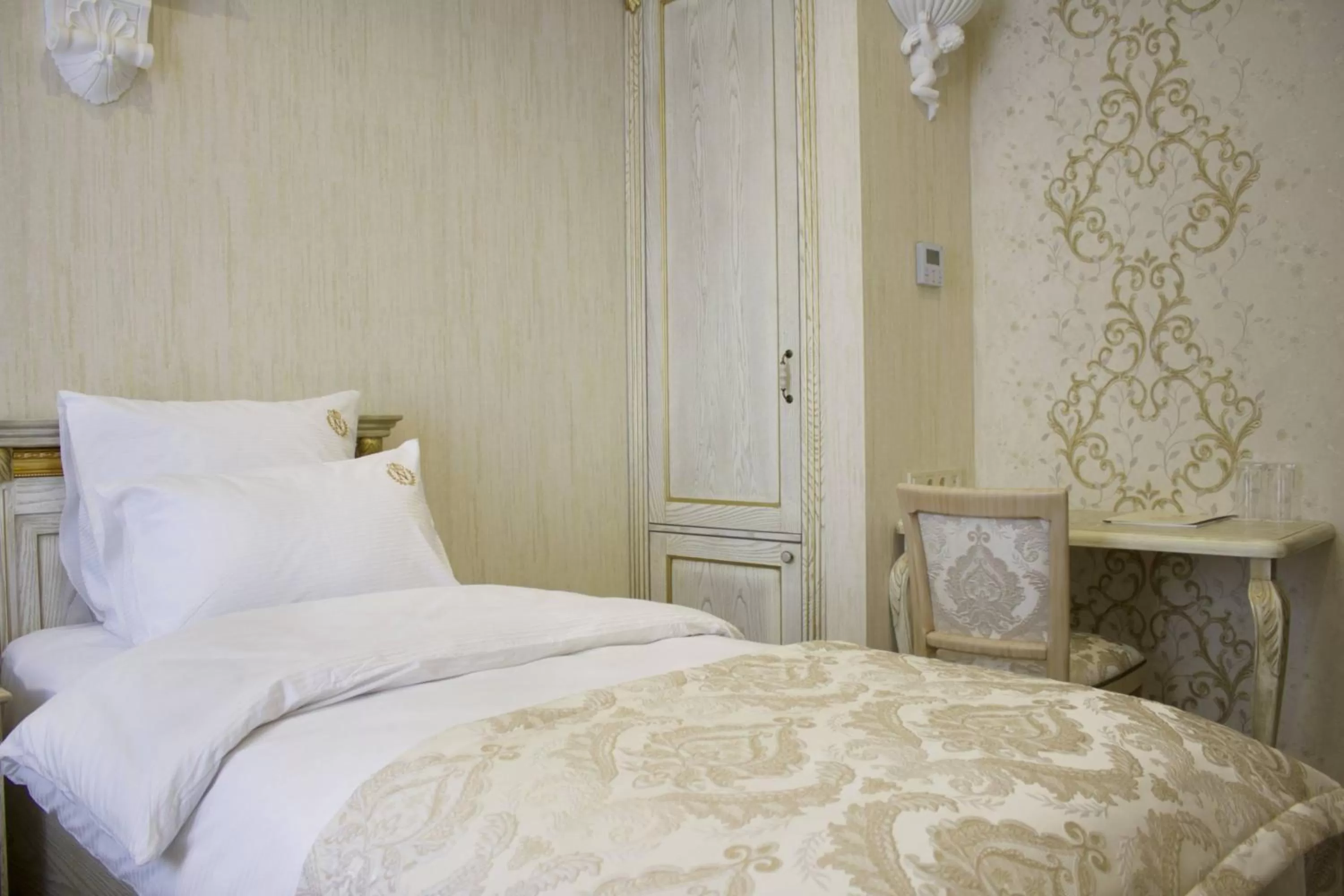 Decorative detail, Bed in Neapol Boutique Hotel