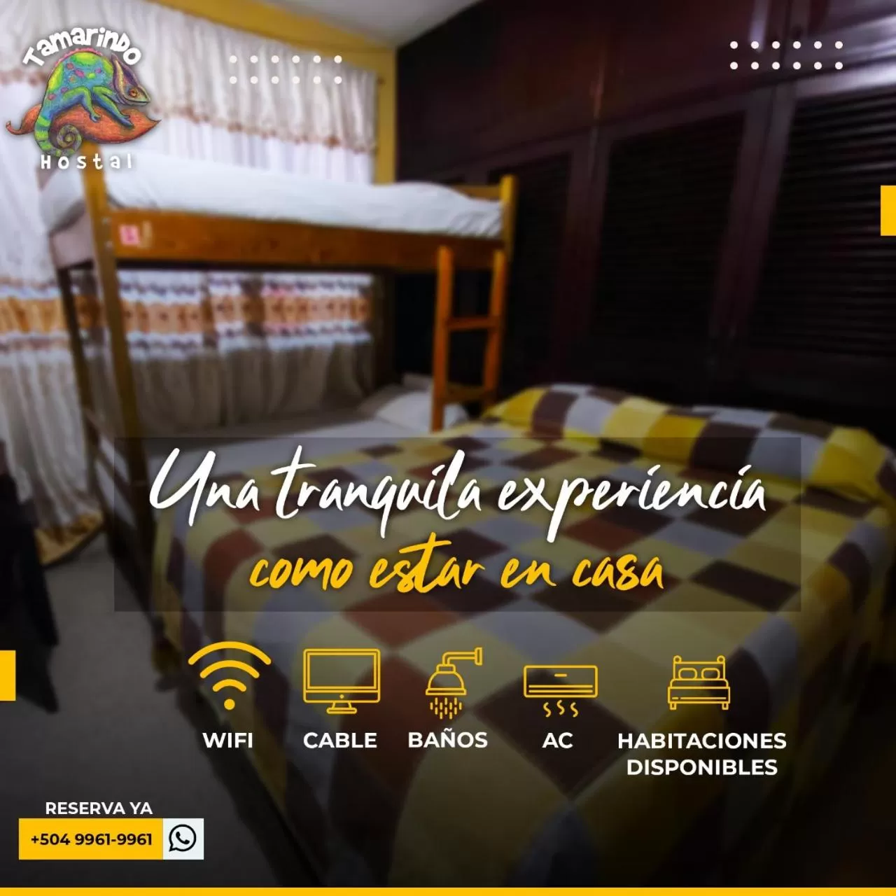 Bed in Tamarindo Hostel