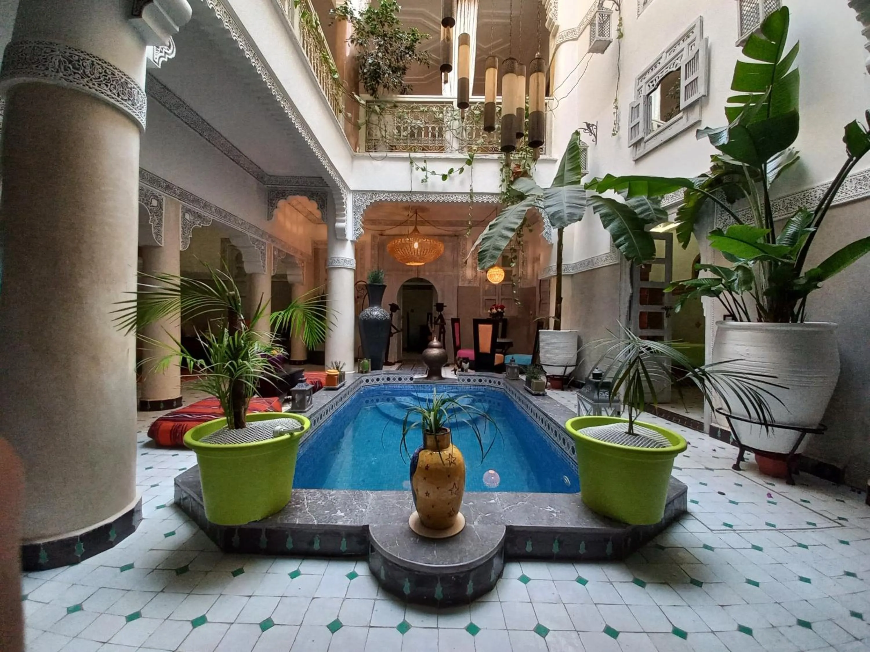 Pool view in Riad Eloise