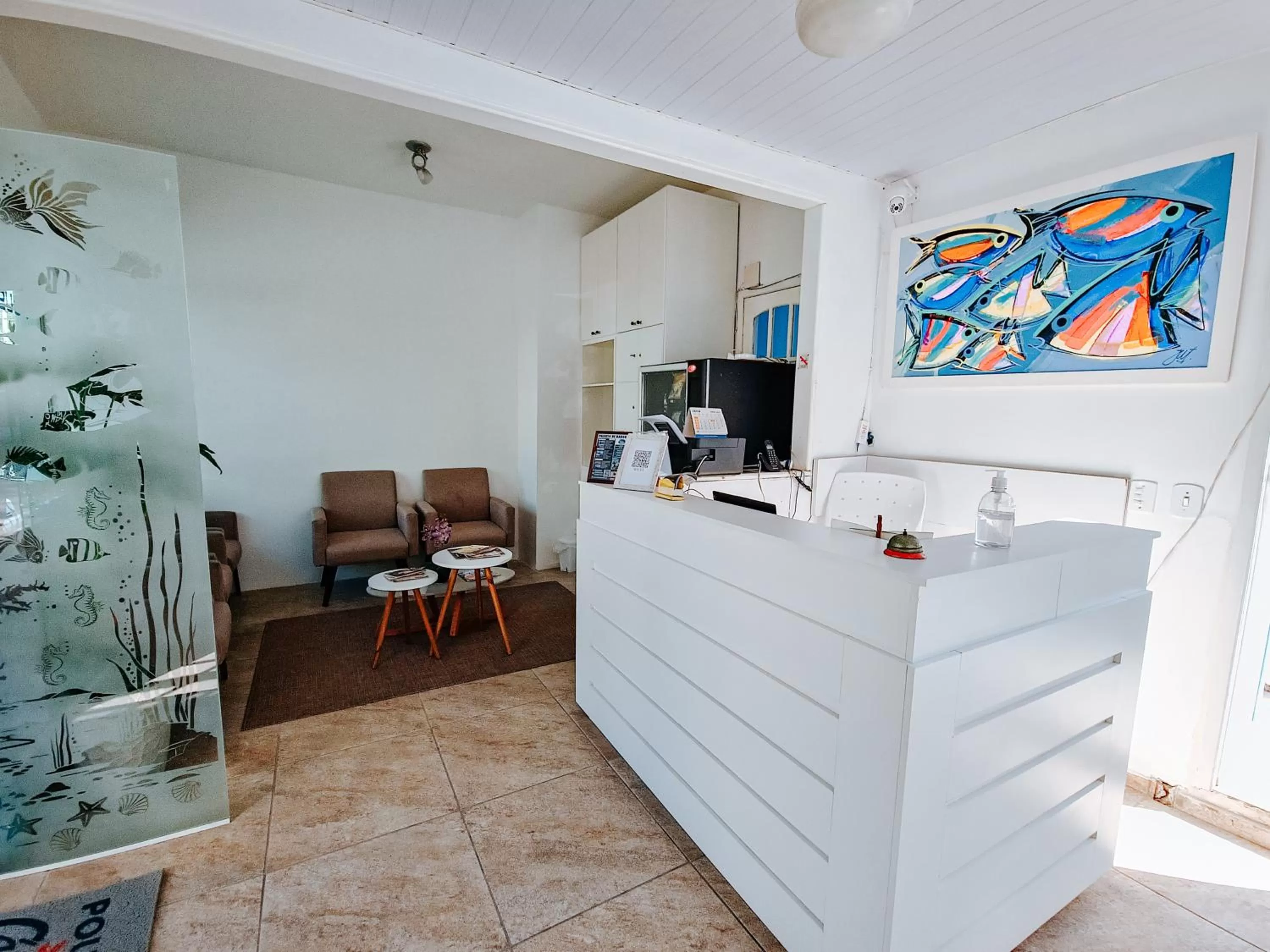 Lobby or reception in Suítes Água Marinha