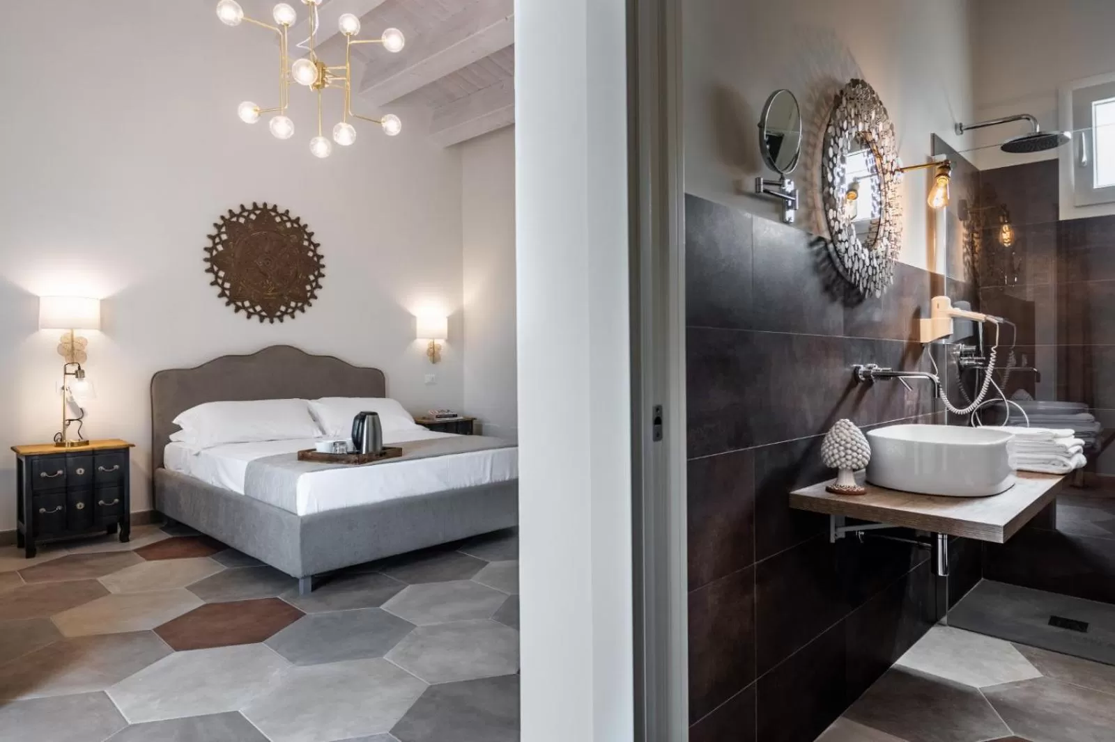 Bathroom, Bed in Baglio Genovesi