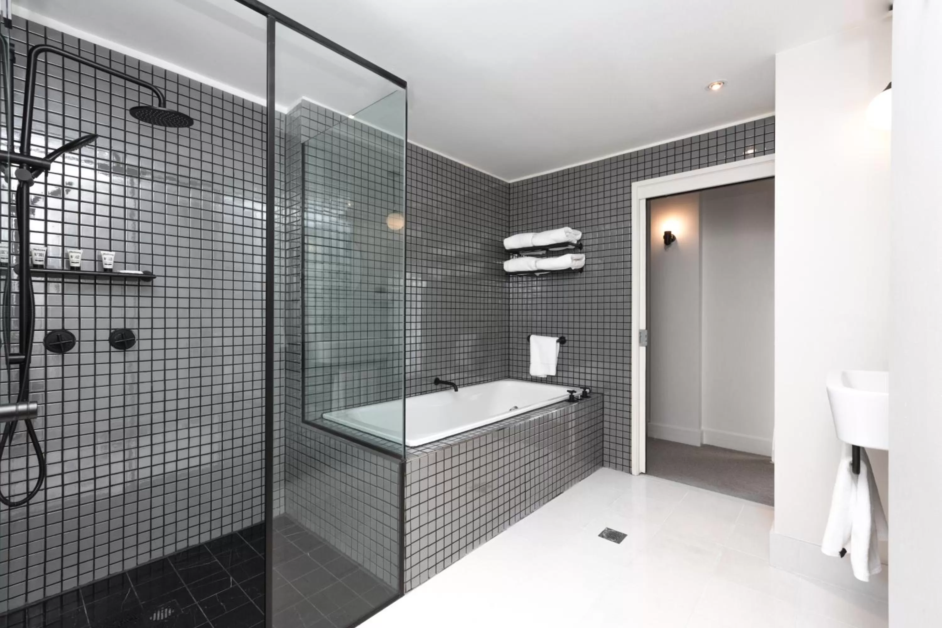 Bathroom in Ovolo Sydney Woolloomooloo, a Wyndham Hotel