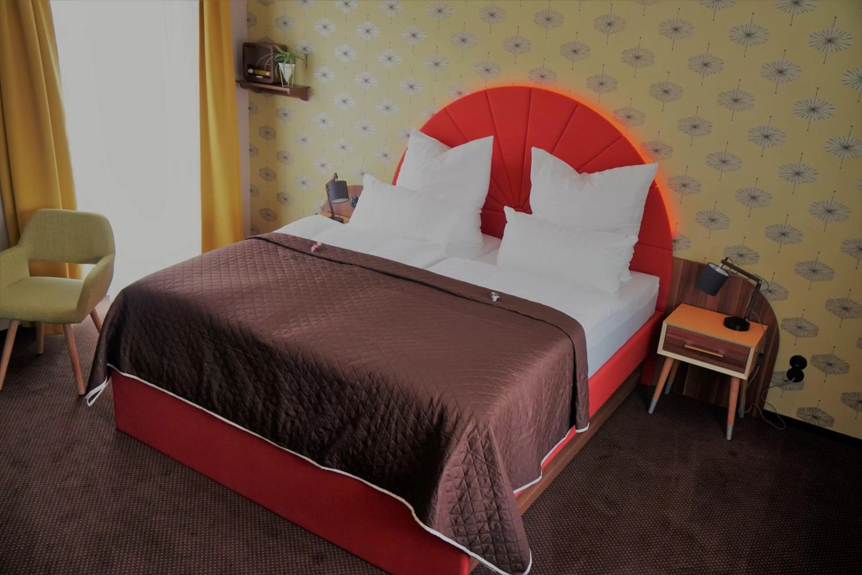 Bed in Themenhotel 50's Ville Motel