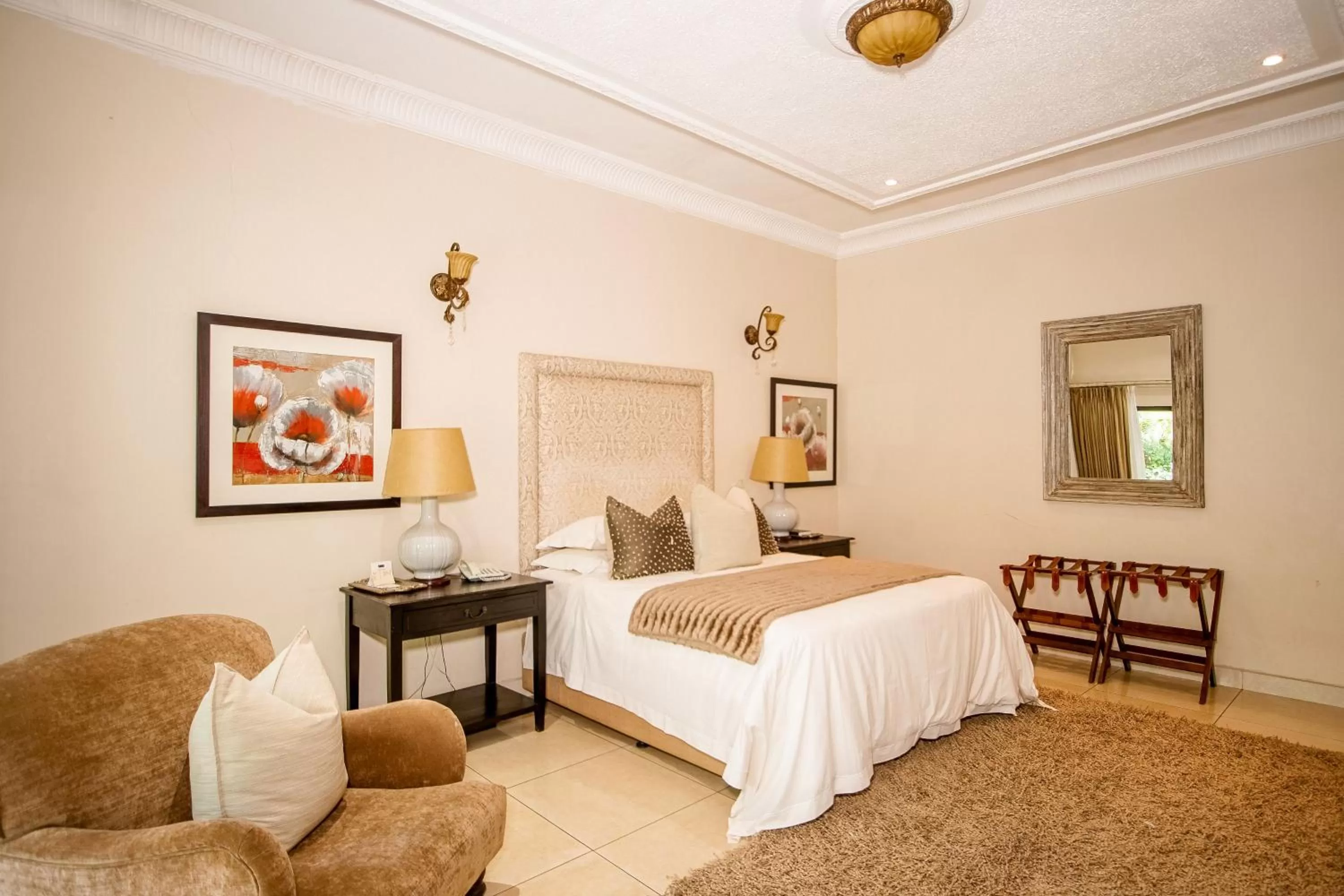 Bed in The Victoria Falls Deluxe Suites