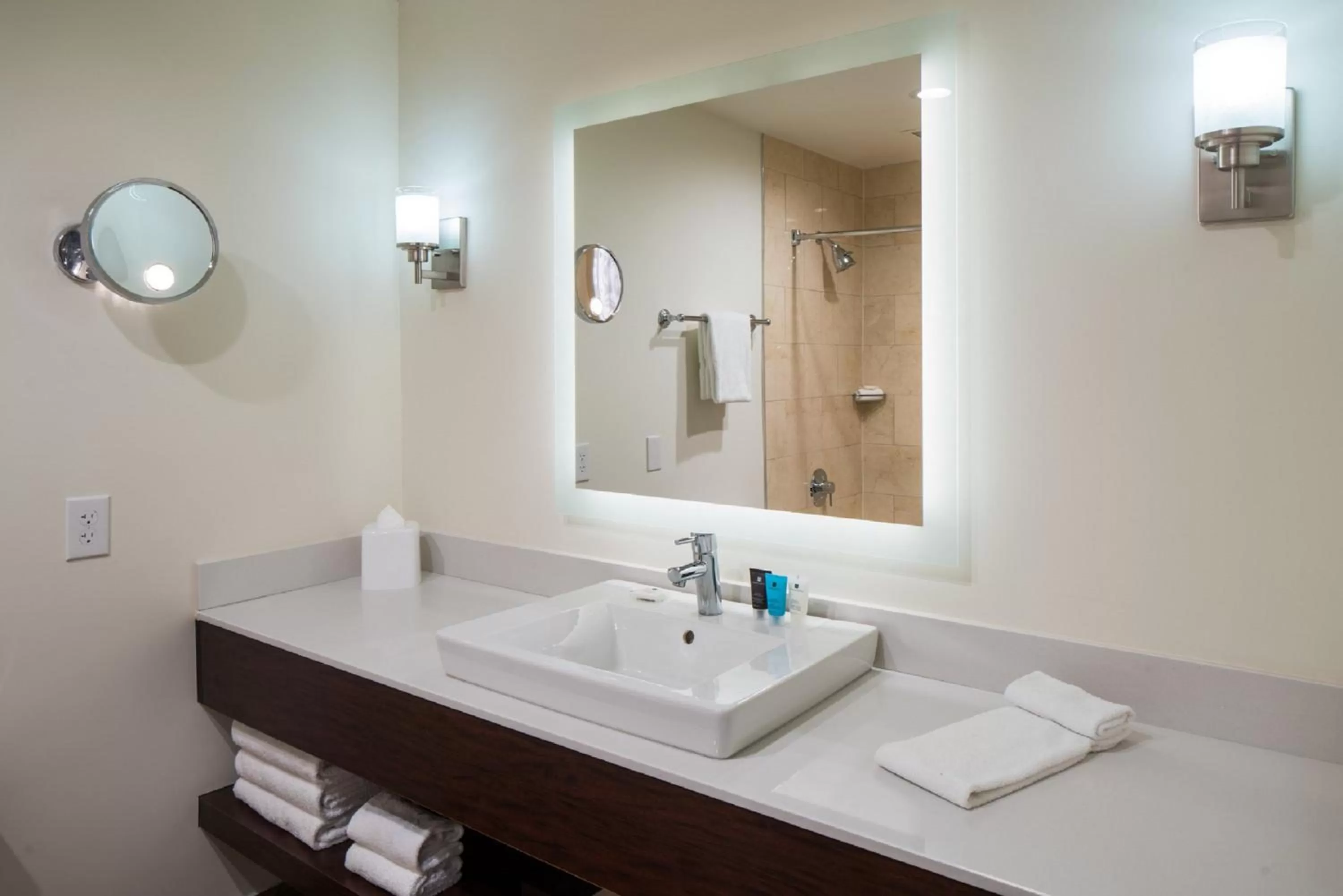 Bathroom in Crowne Plaza Springfield Convention Center by IHG