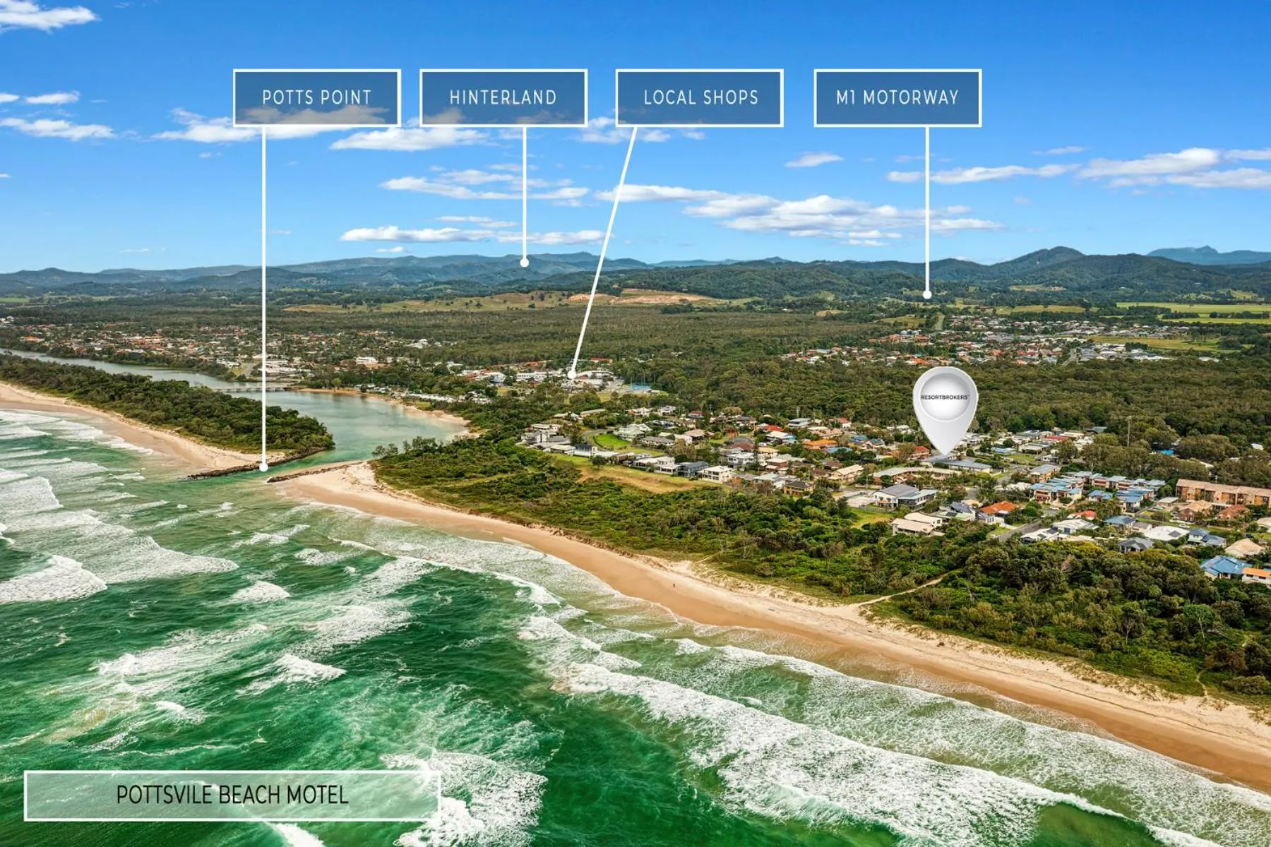 Beach in Pottsville Beach Motel