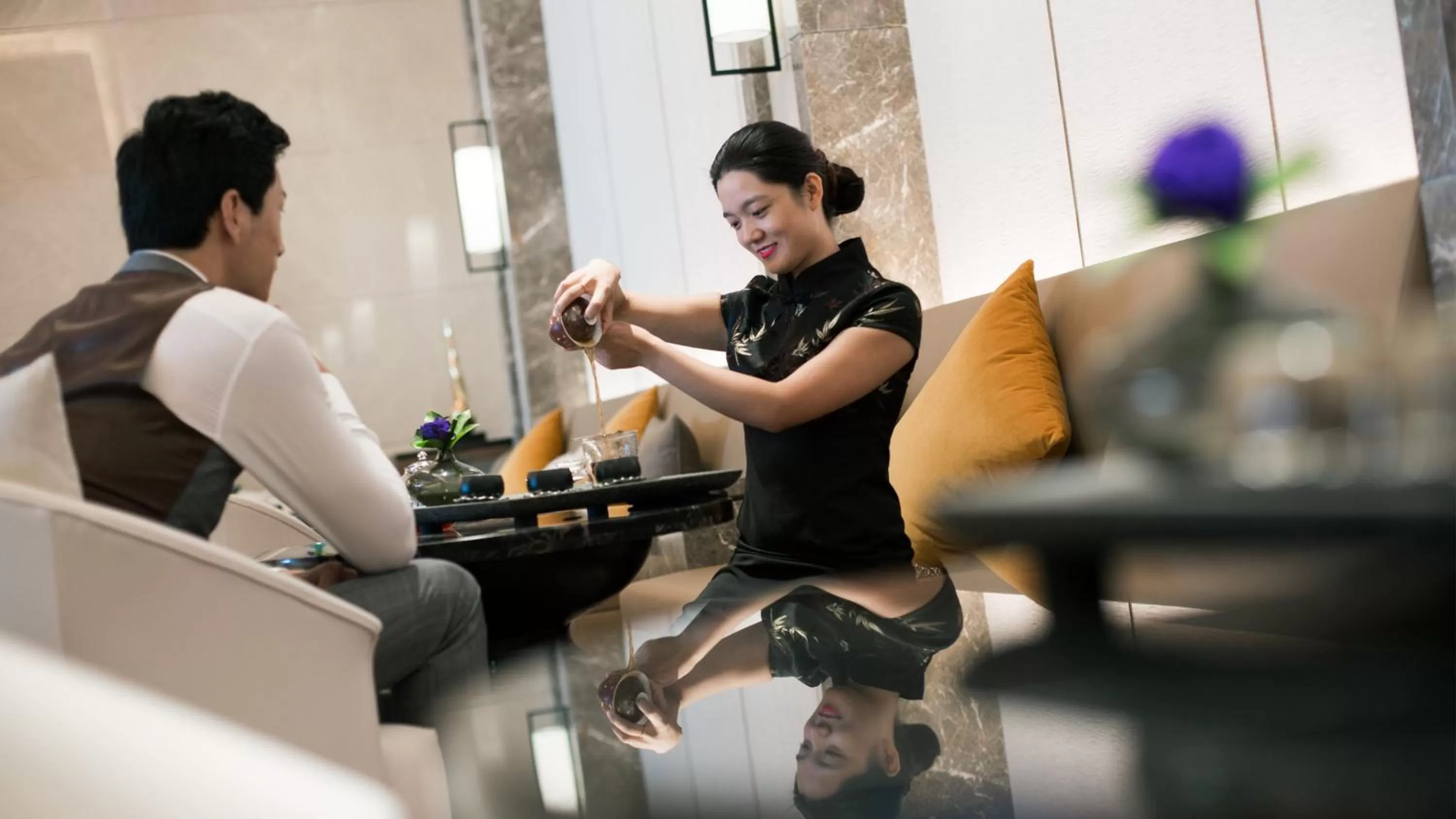 Decorative detail in InterContinental Shanghai Hongqiao NECC by IHG