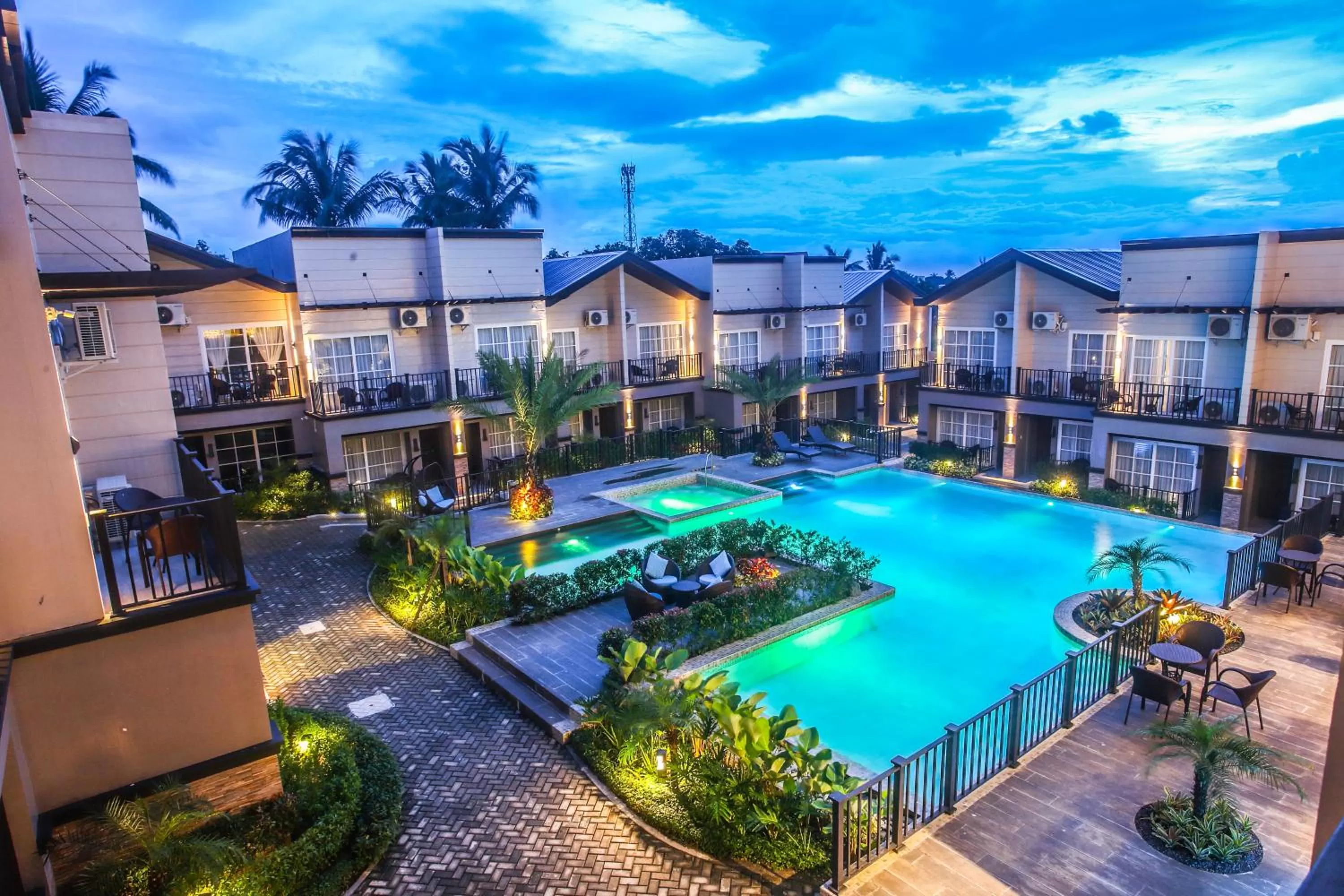 Pool view in Royale Parc Hotel Tagaytay