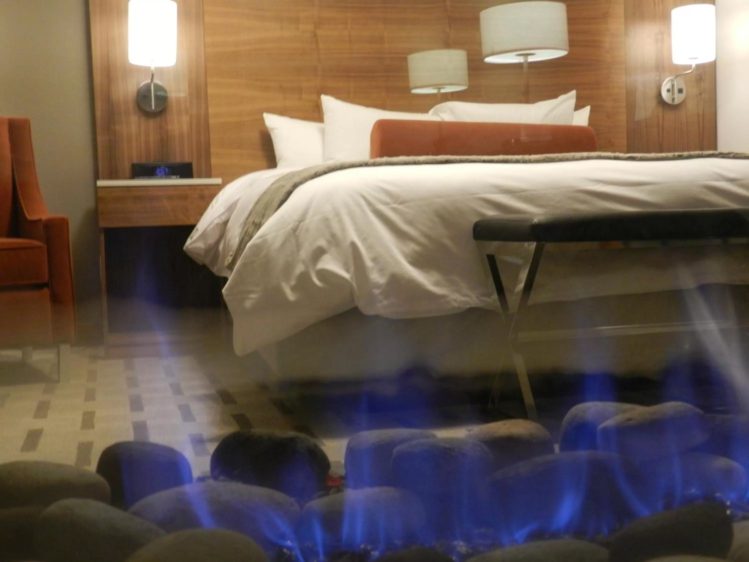 Decorative detail, Bed in Radisson Hotel & Conference Centre Calgary Airport