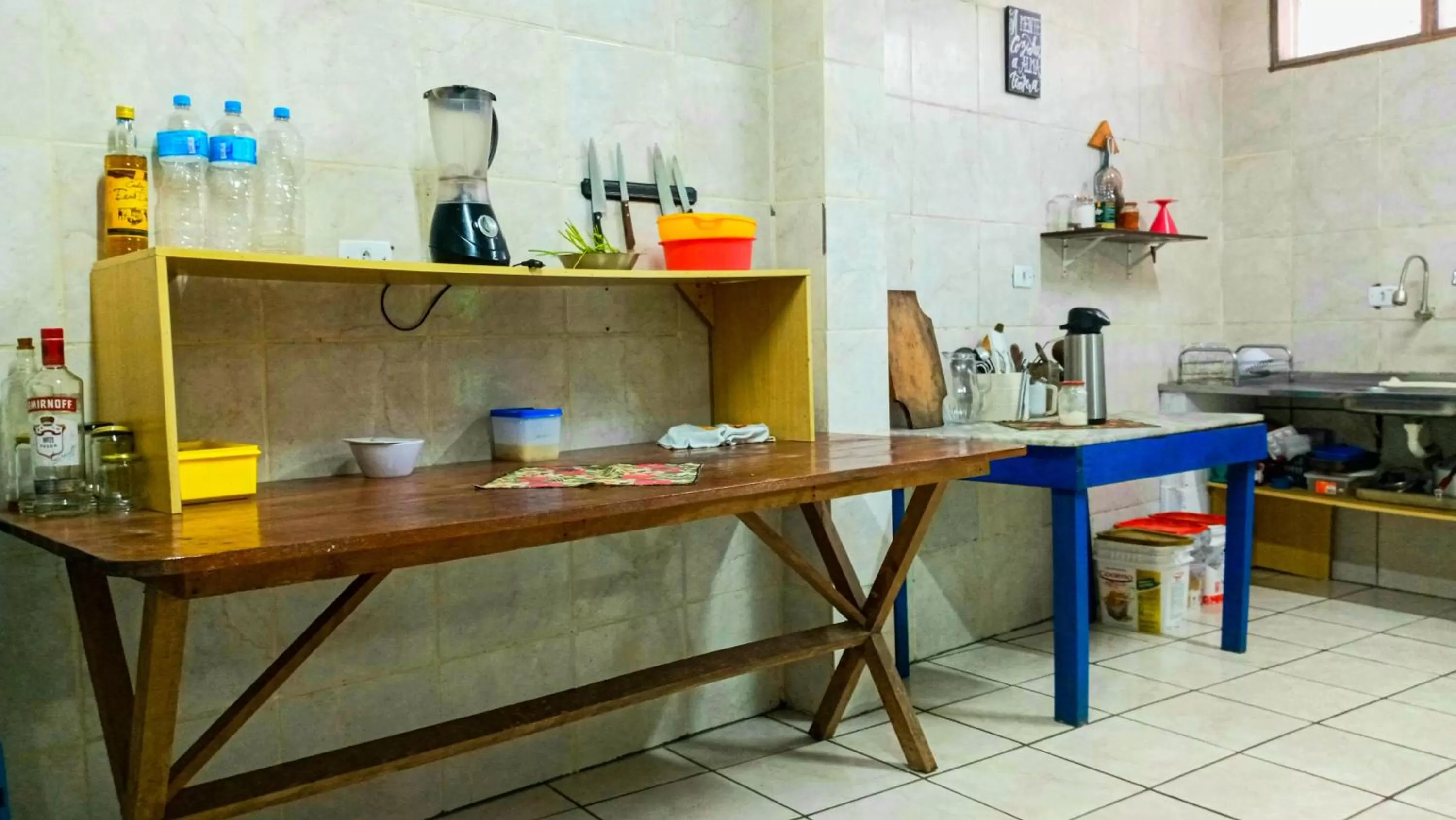 Kitchen/Kitchenette in Pousada e Hostel Marthi