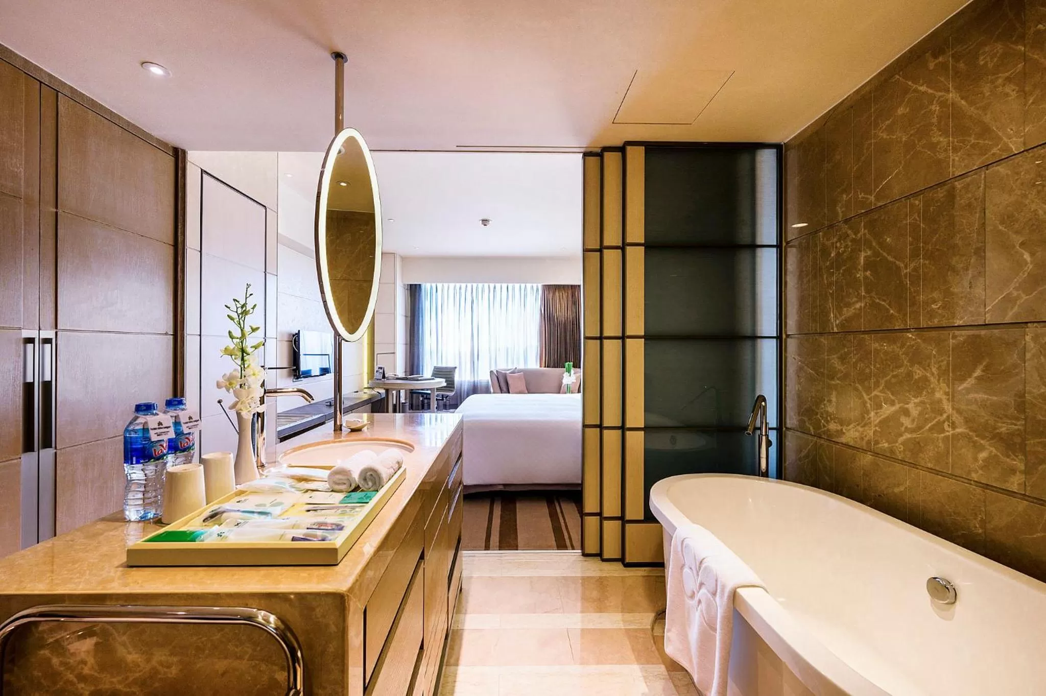 Bathroom, Bed in Hotel Nikko Saigon