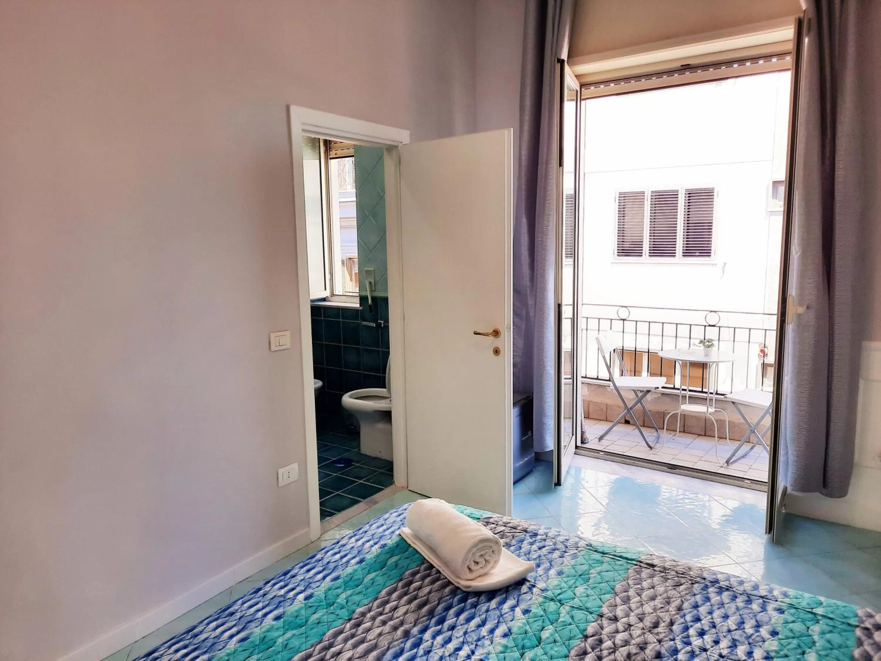 Balcony/Terrace, Bed in B&B BellaNapoli