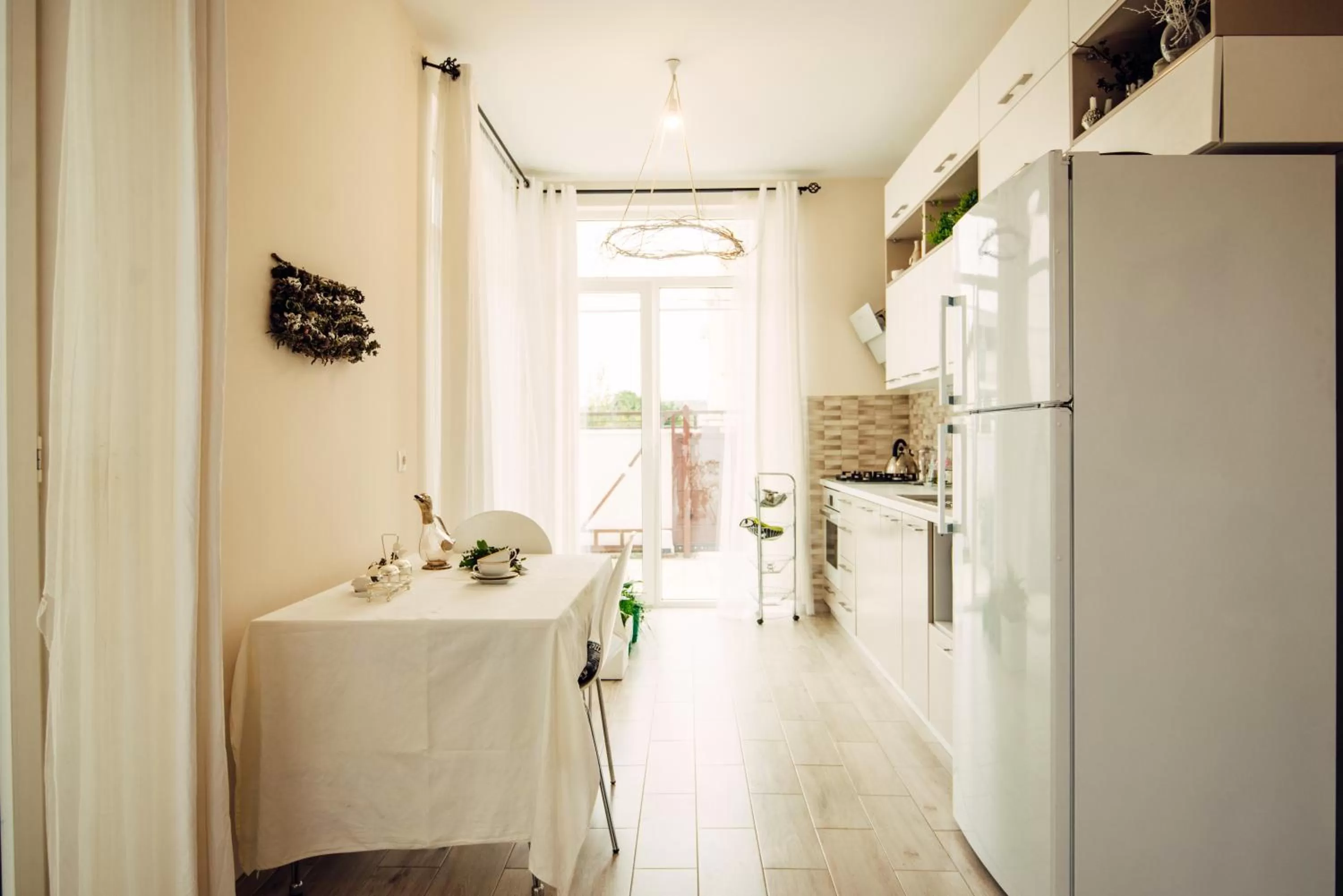 Kitchen or kitchenette, Bathroom in Veronika Home Tbilisi