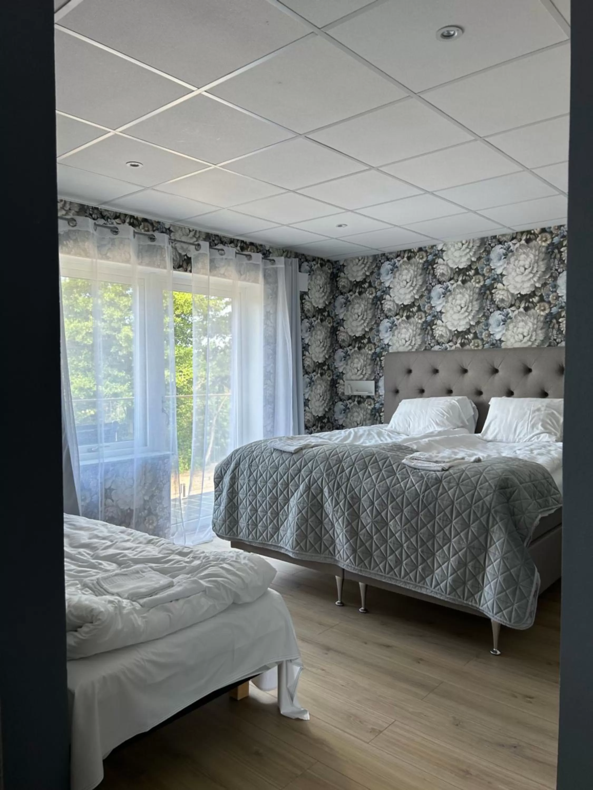 Bed in Solstickan Hotell & Vandrarhem